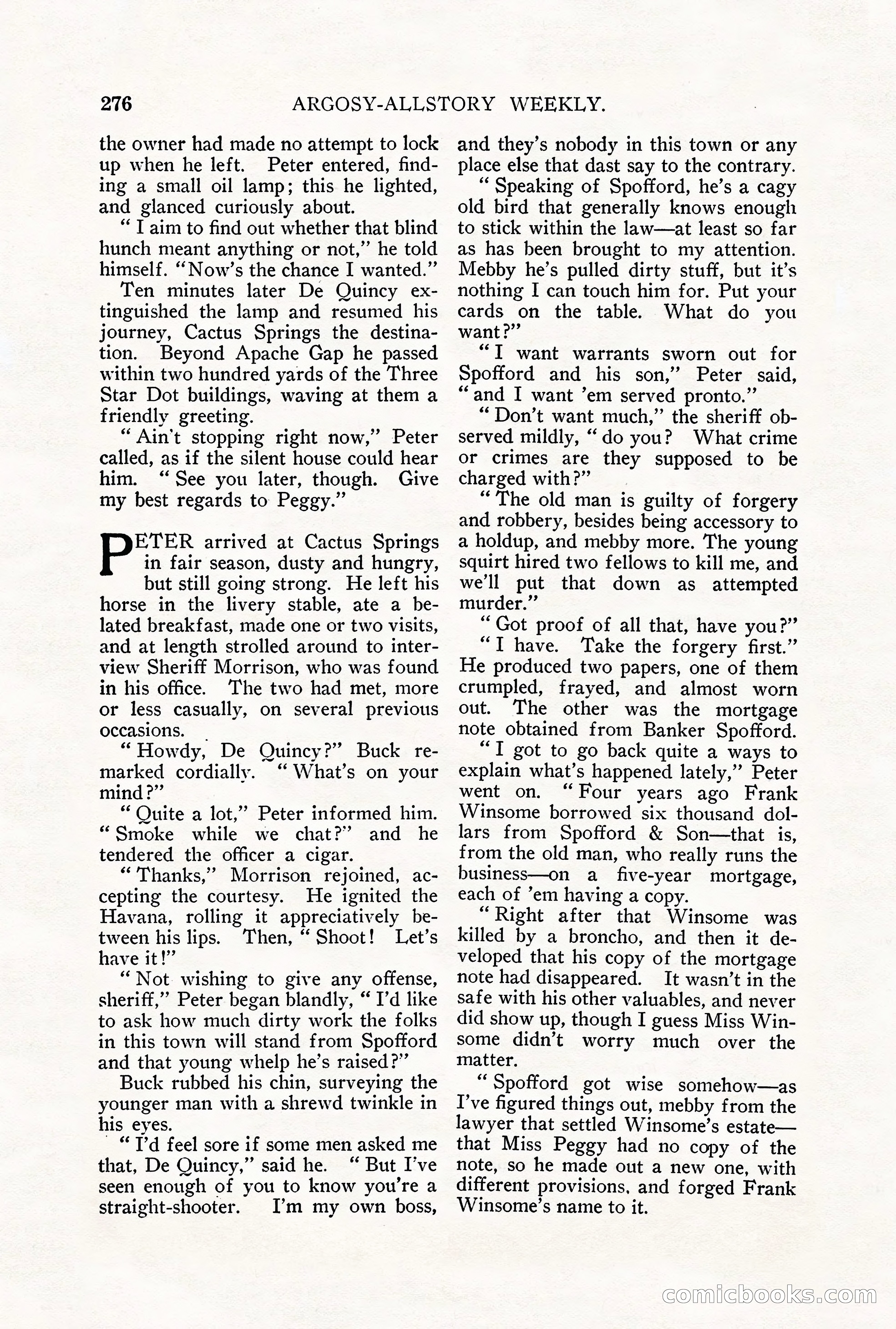 Argosy All-Story Weekly, September 29, 1928 — page 134 of 148