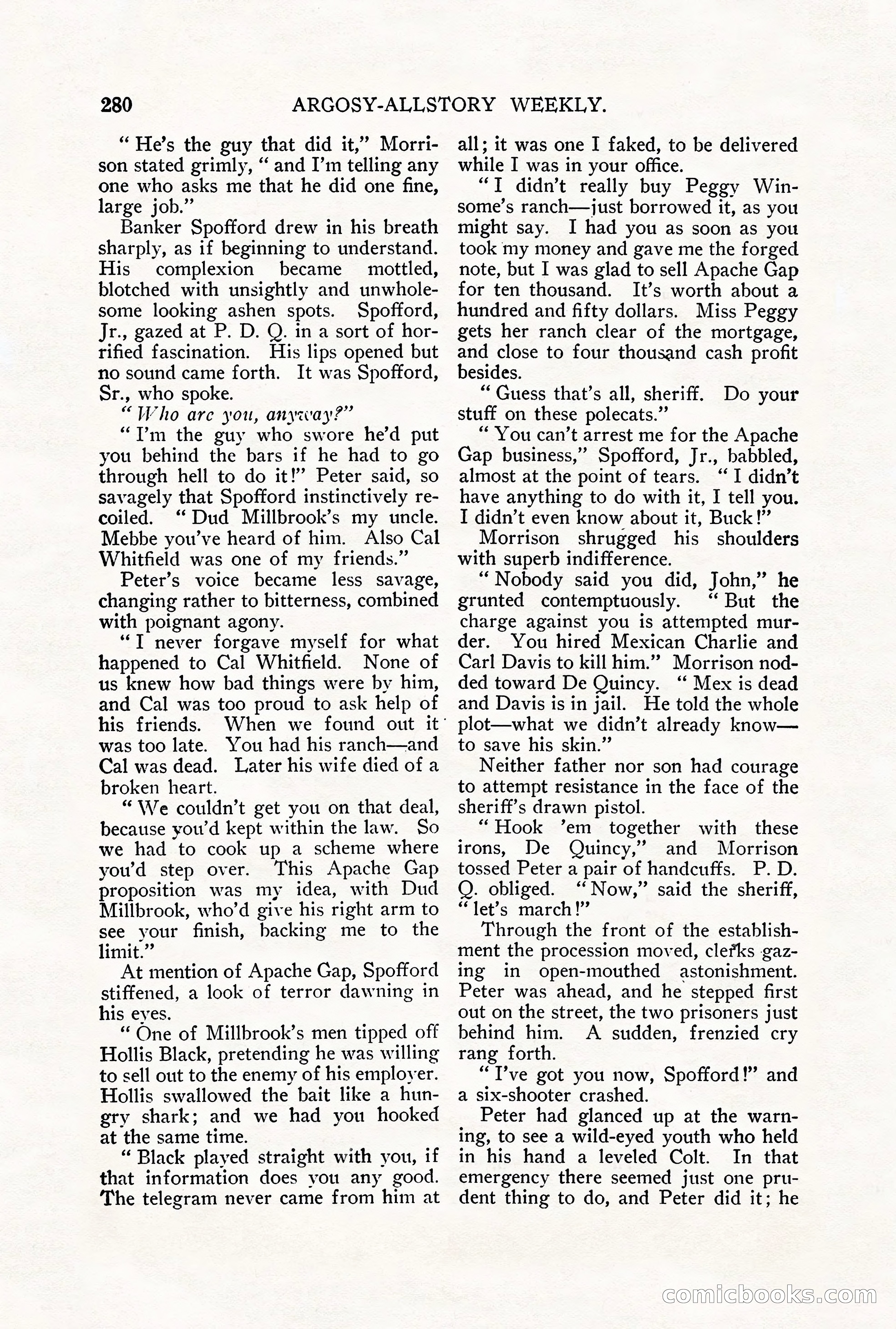 Argosy All-Story Weekly, September 29, 1928 — page 138 of 148