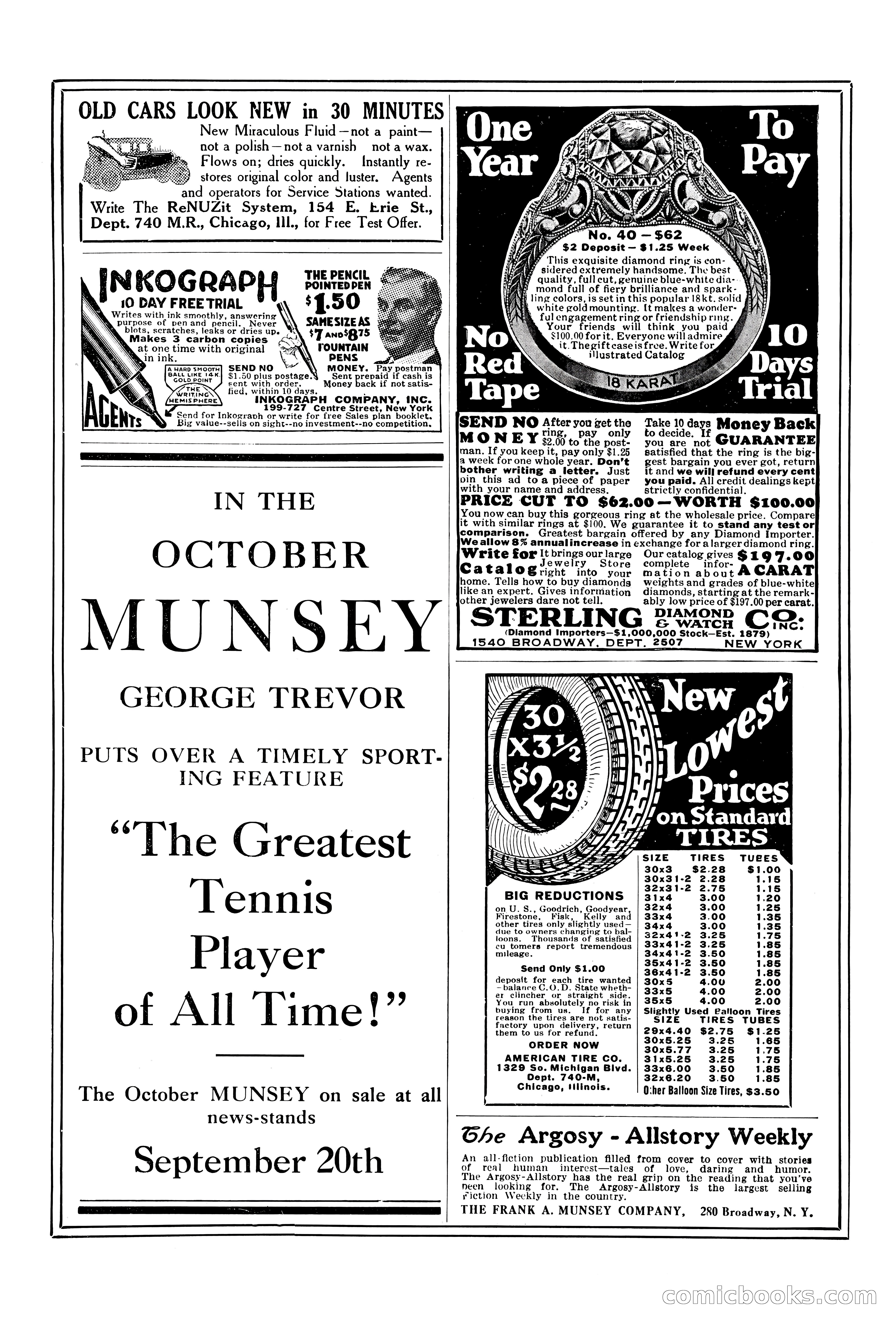 Argosy All-Story Weekly, September 29, 1928 — page 147 of 148