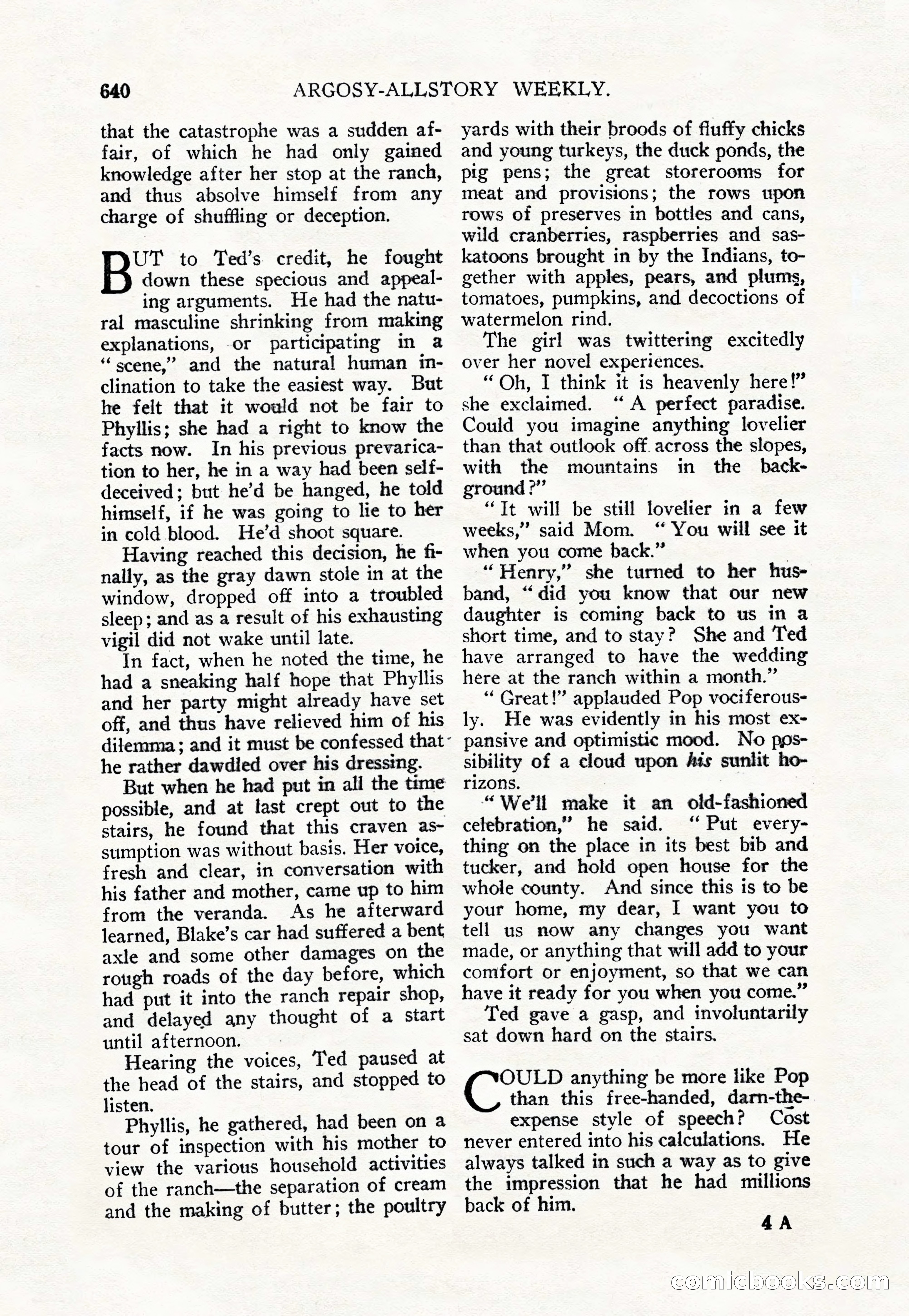 Argosy All-Story Weekly — page 74 of 156