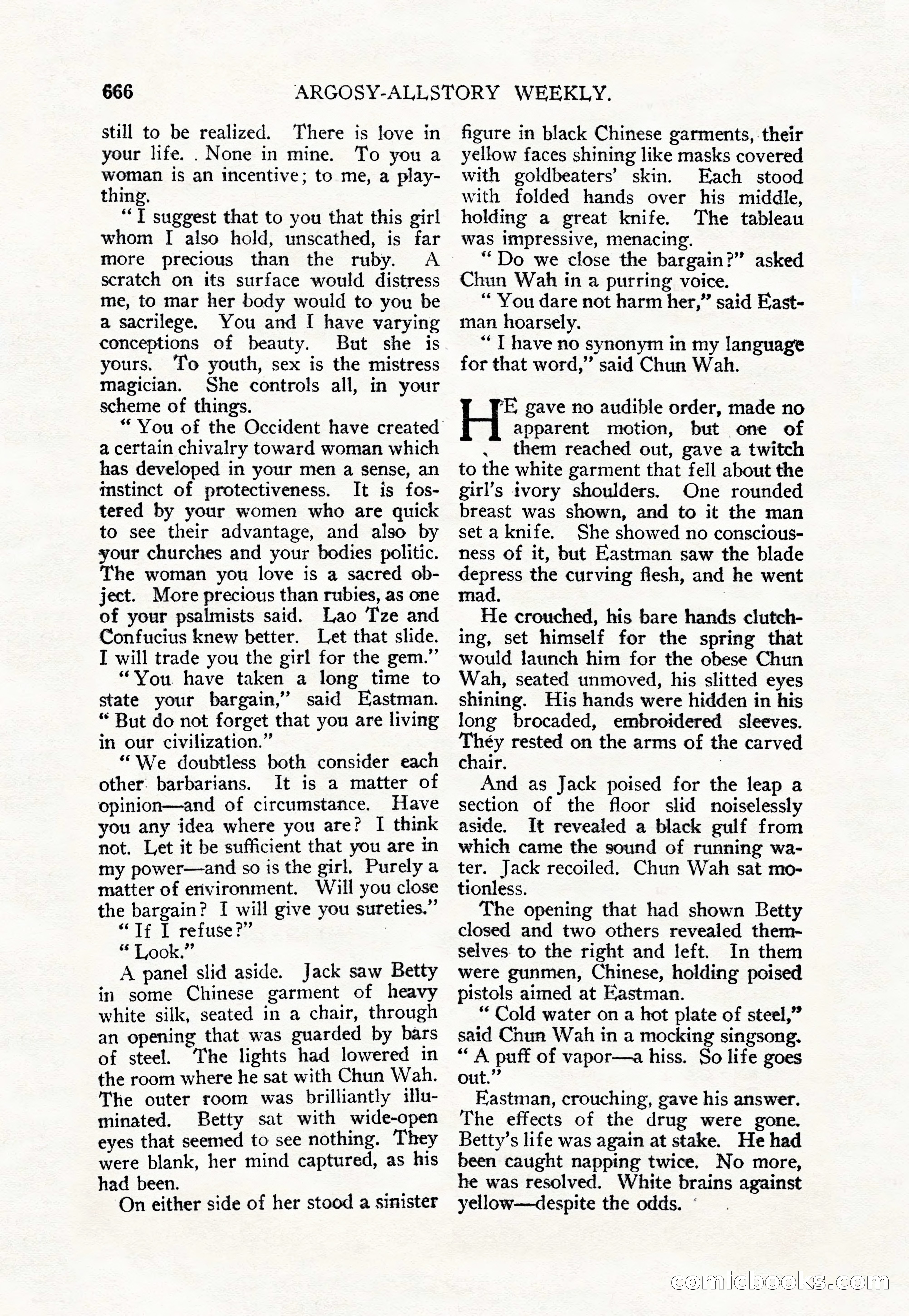 Argosy All-Story Weekly — page 100 of 156