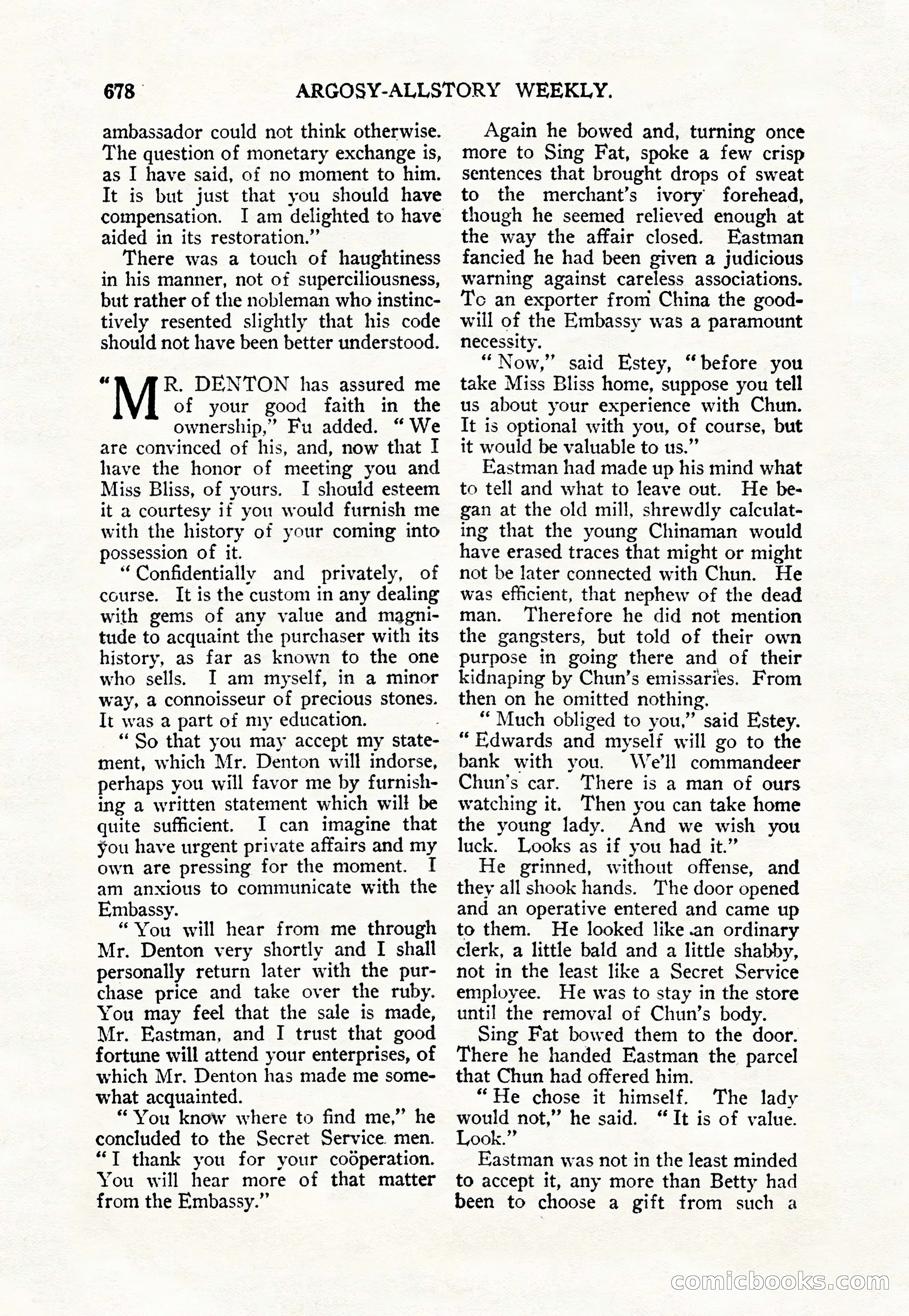 Argosy All-Story Weekly — page 112 of 156