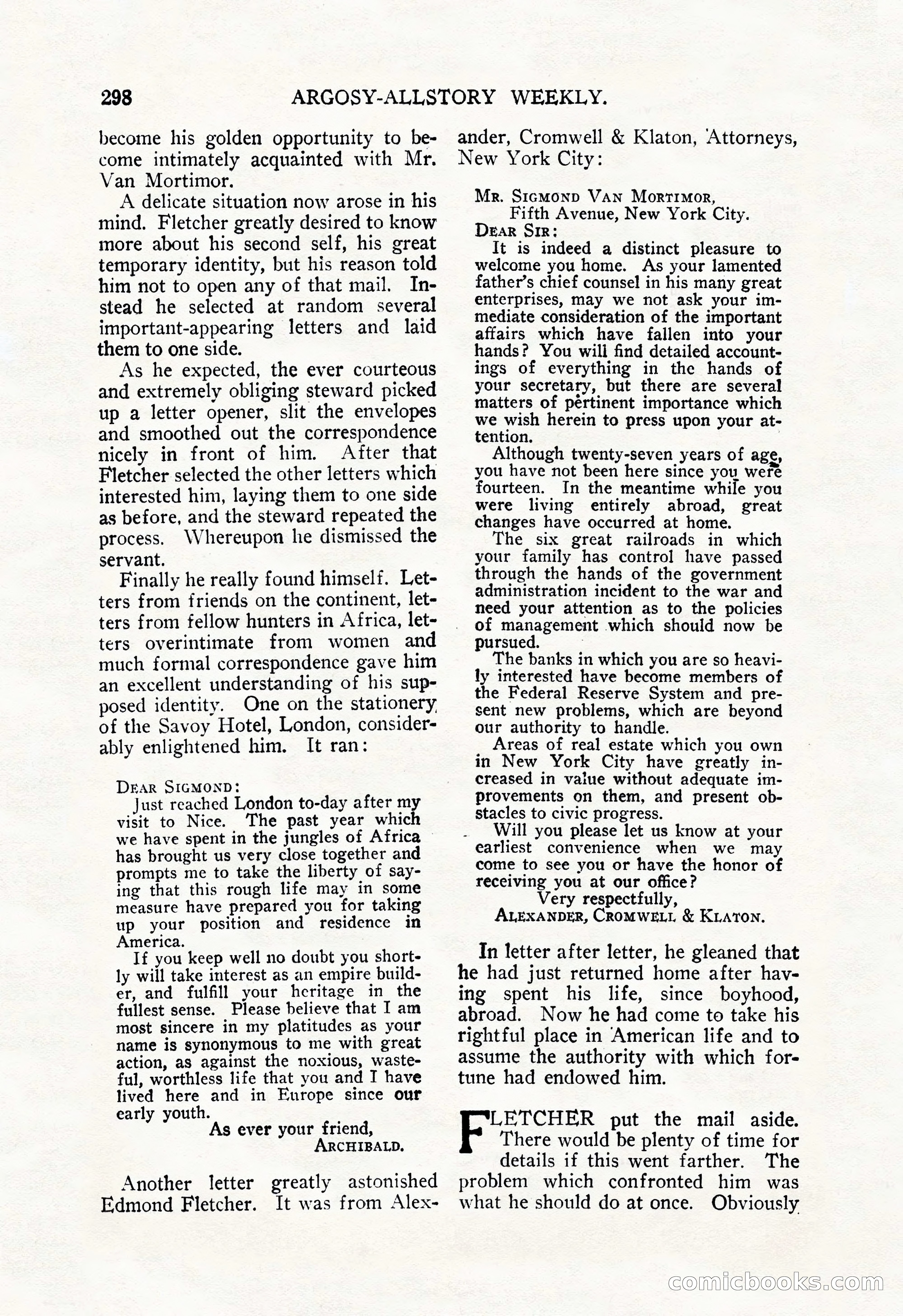 Argosy All-Story Weekly, December 29, 1928 — page 12 of 148