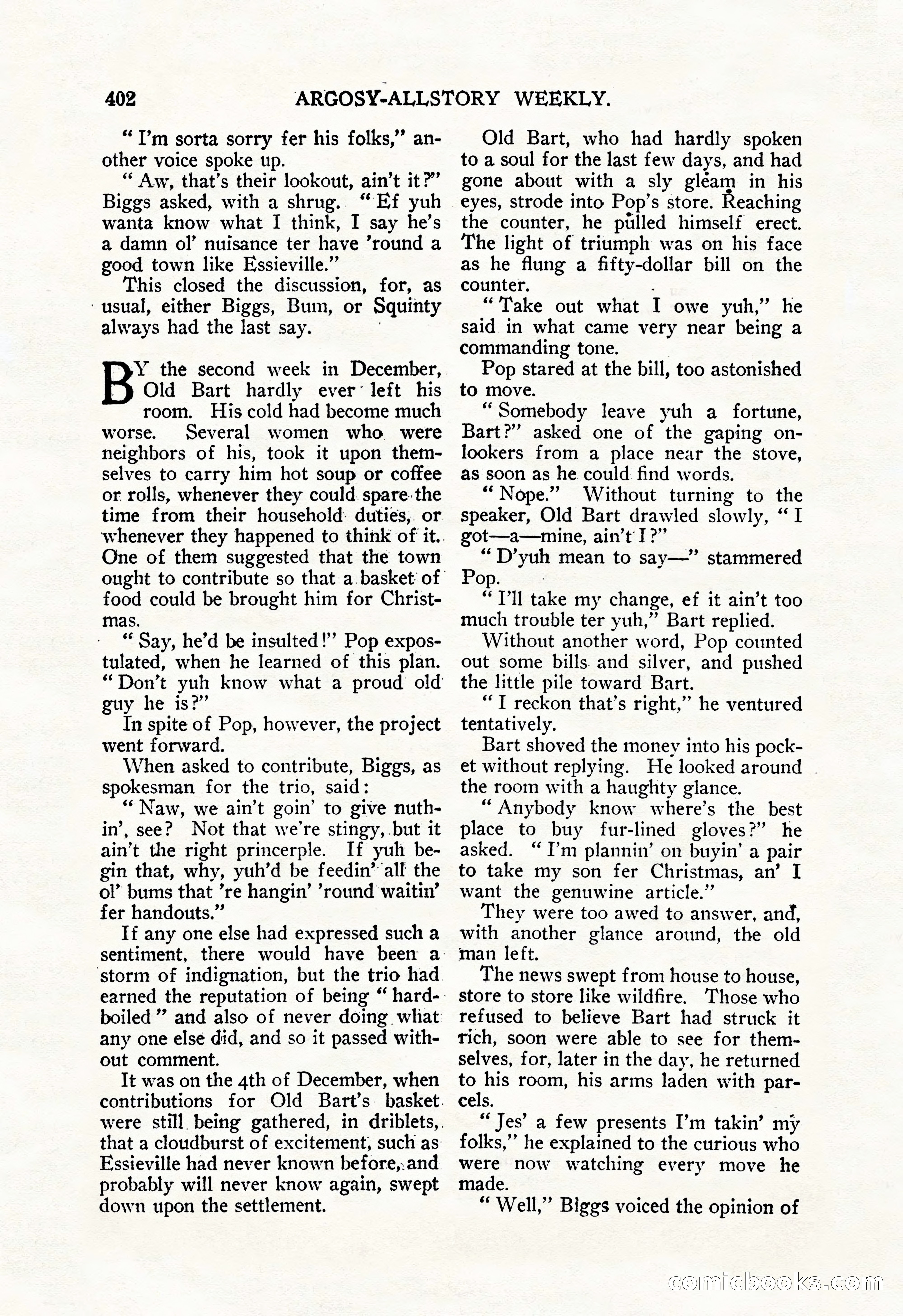 Argosy All-Story Weekly, December 29, 1928 — page 116 of 148