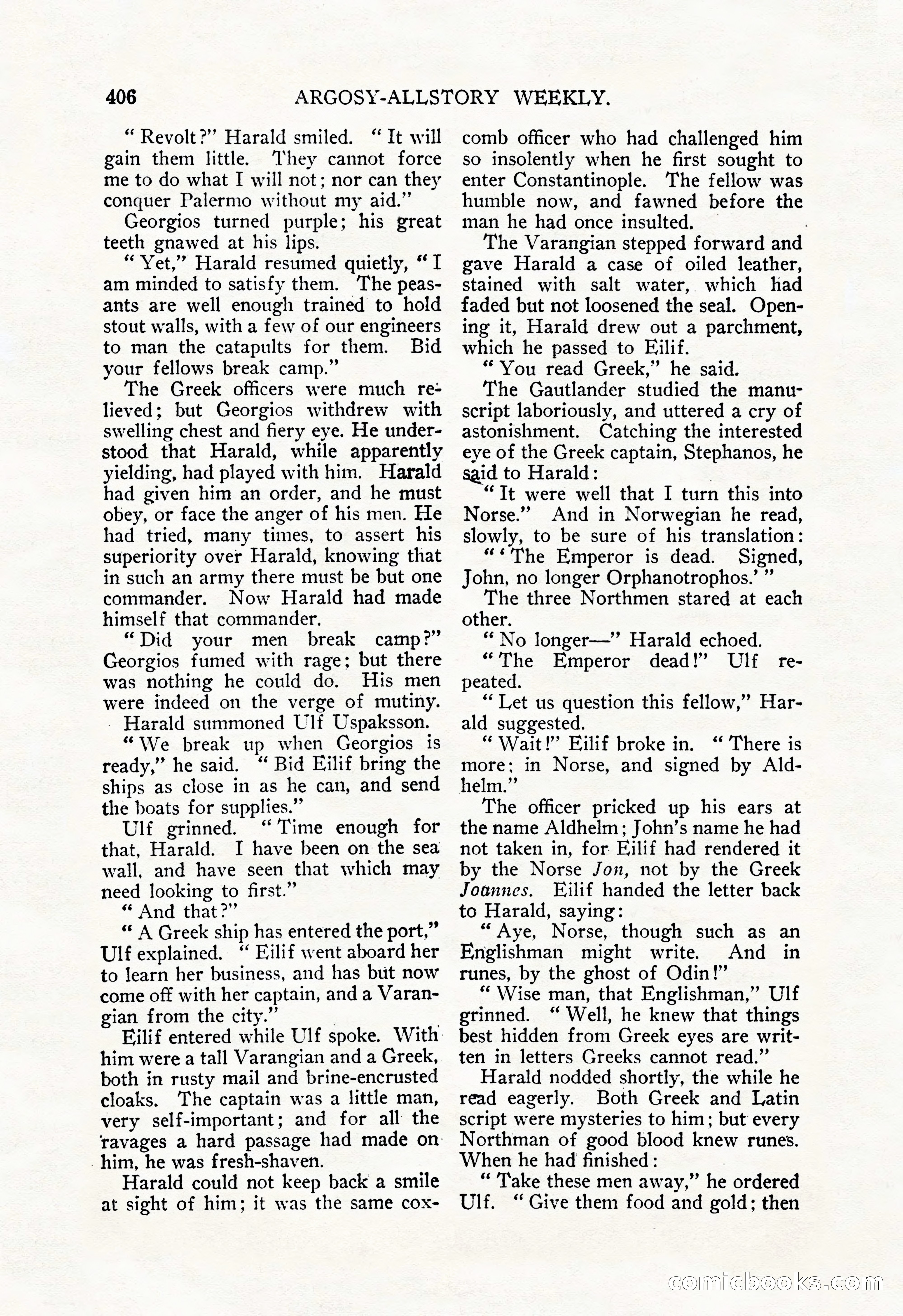 Argosy All-Story Weekly, December 29, 1928 — page 120 of 148