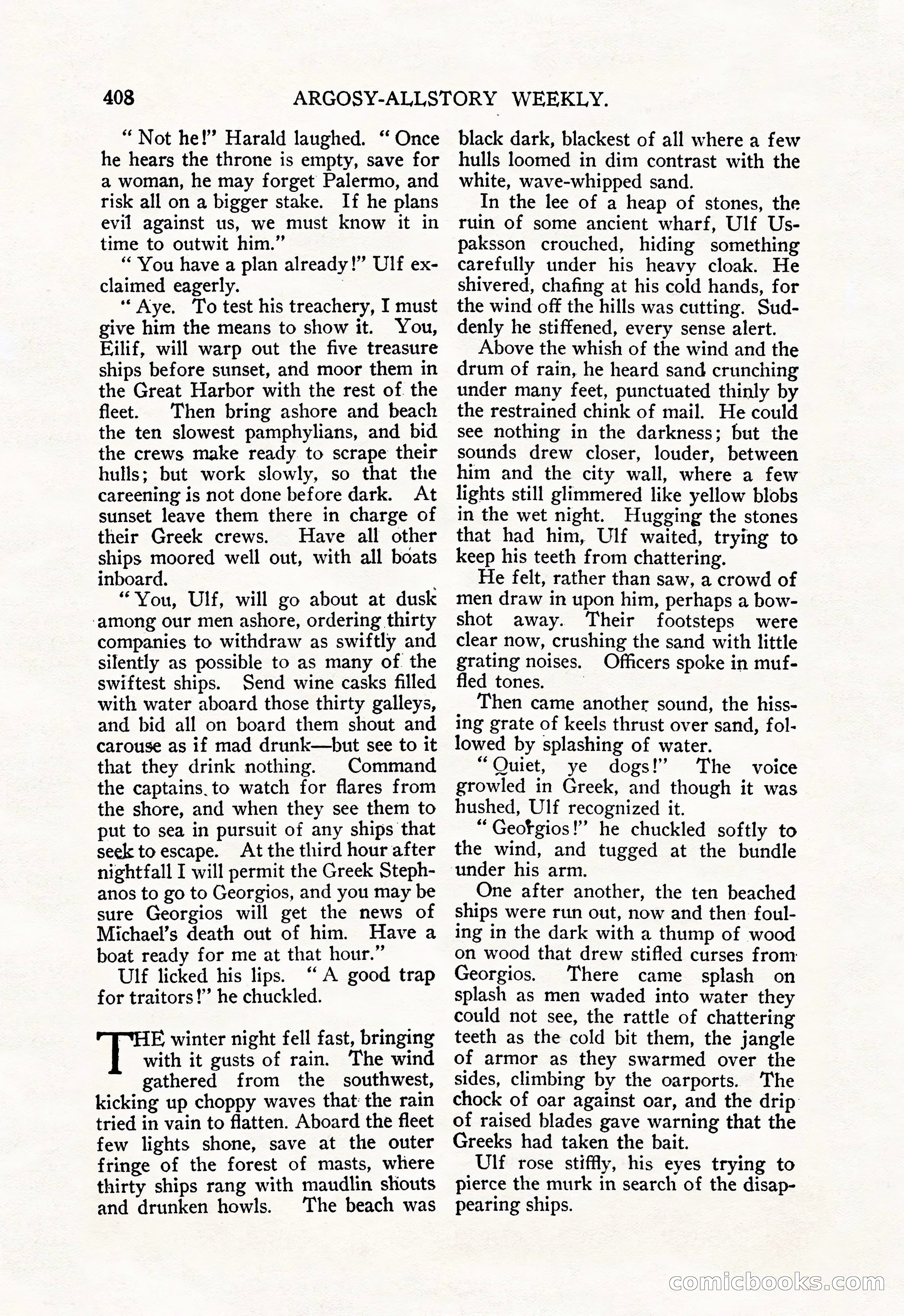 Argosy All-Story Weekly, December 29, 1928 — page 122 of 148