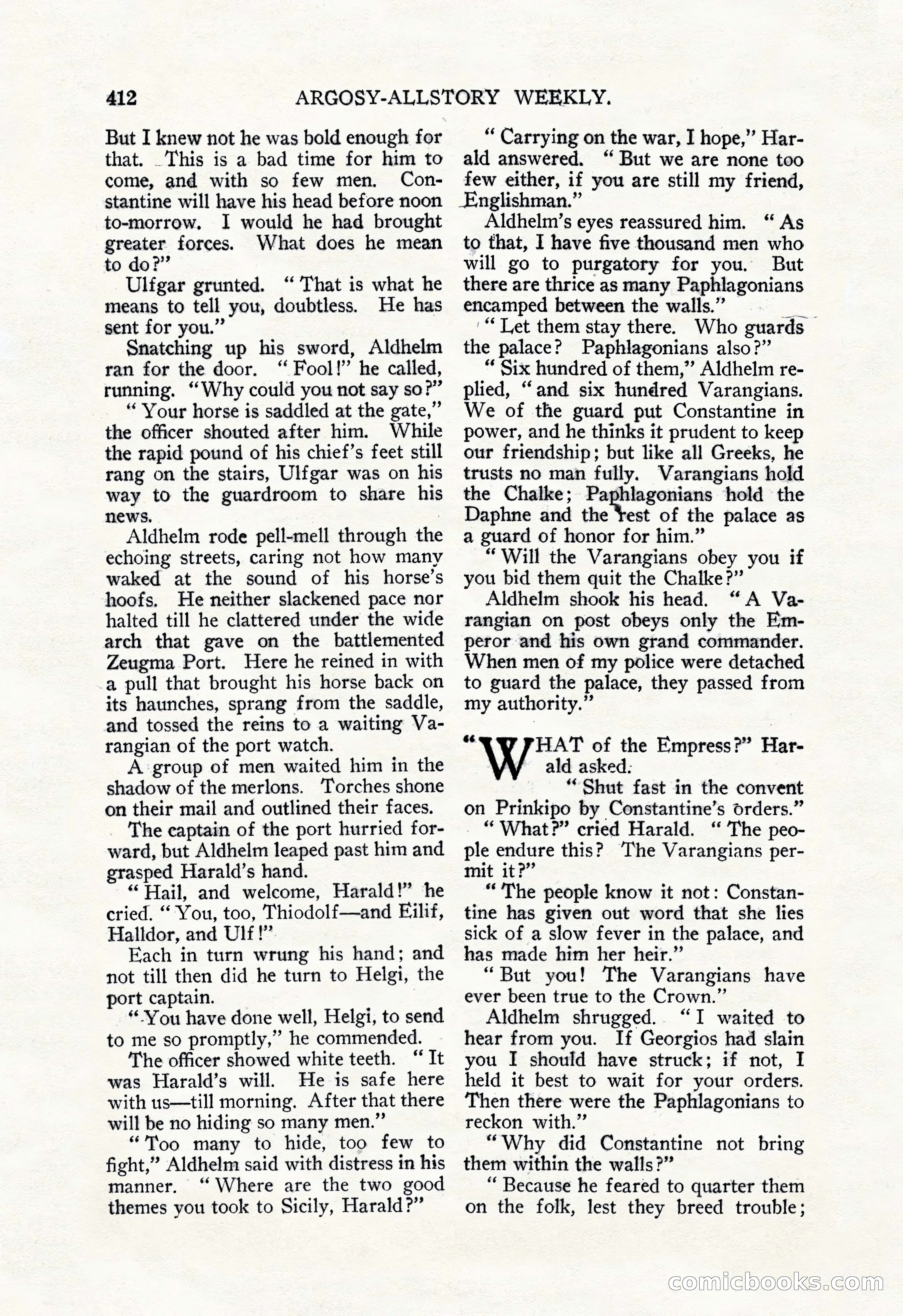 Argosy All-Story Weekly, December 29, 1928 — page 126 of 148