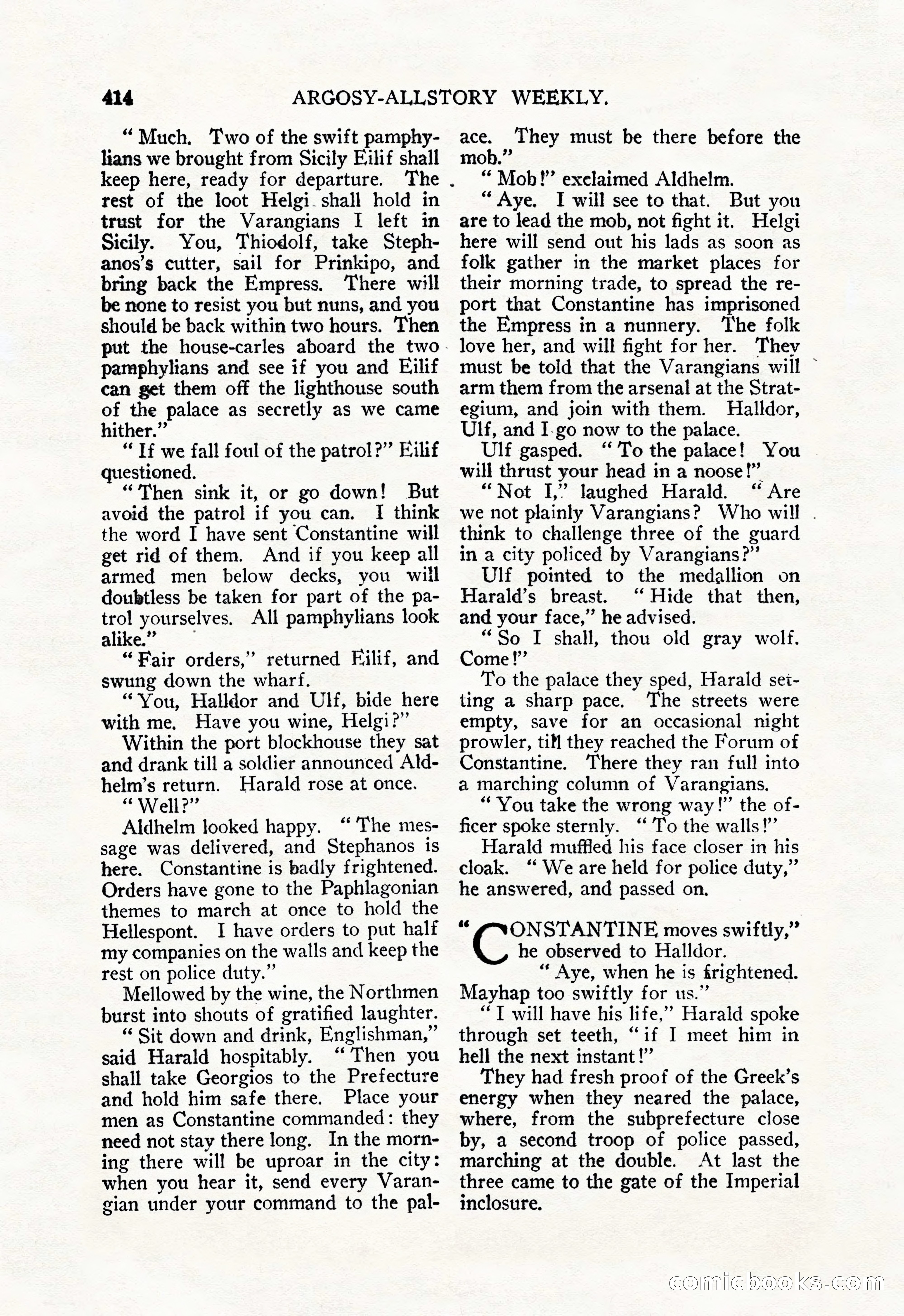 Argosy All-Story Weekly, December 29, 1928 — page 128 of 148