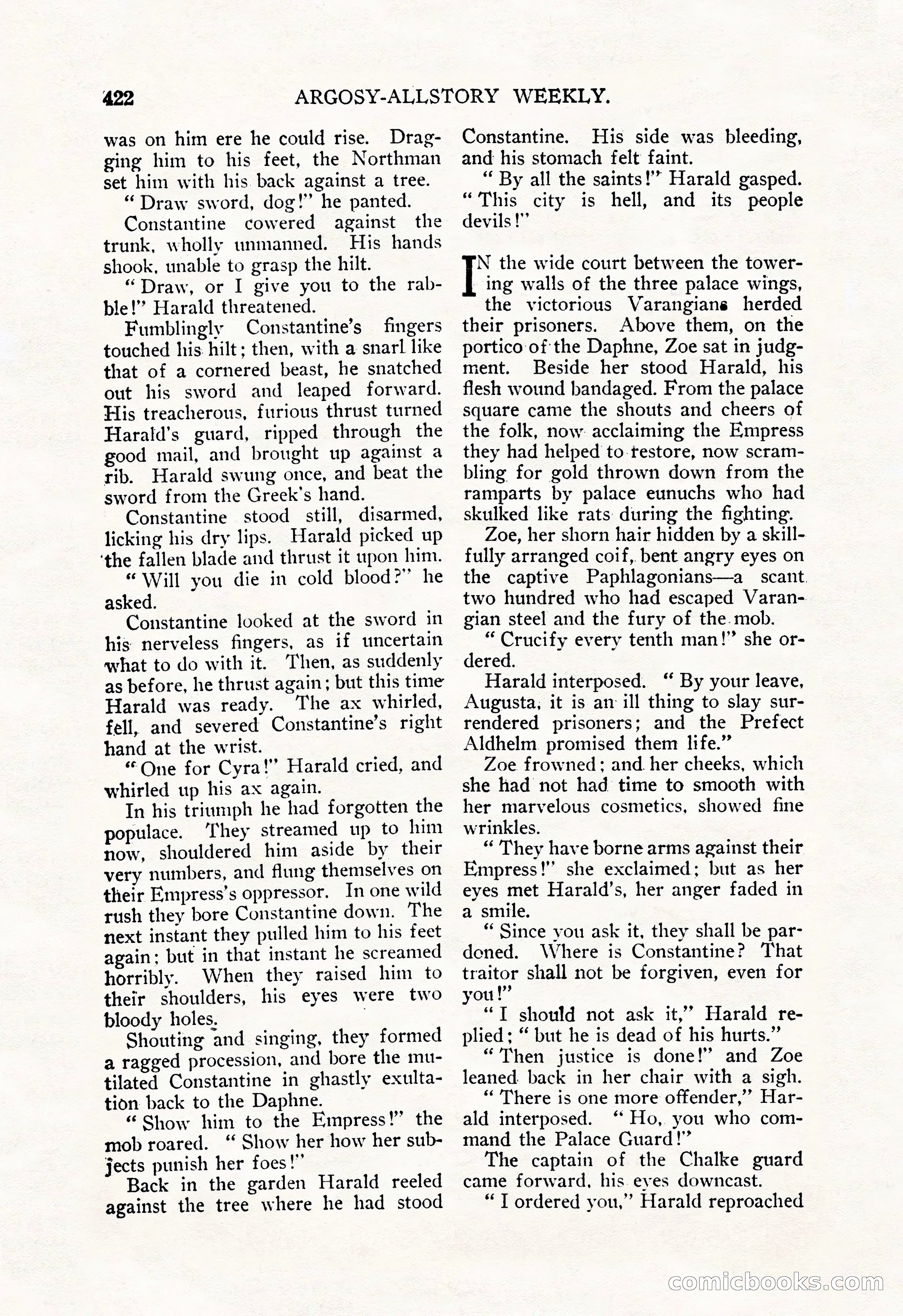 Argosy All-Story Weekly, December 29, 1928 — page 136 of 148