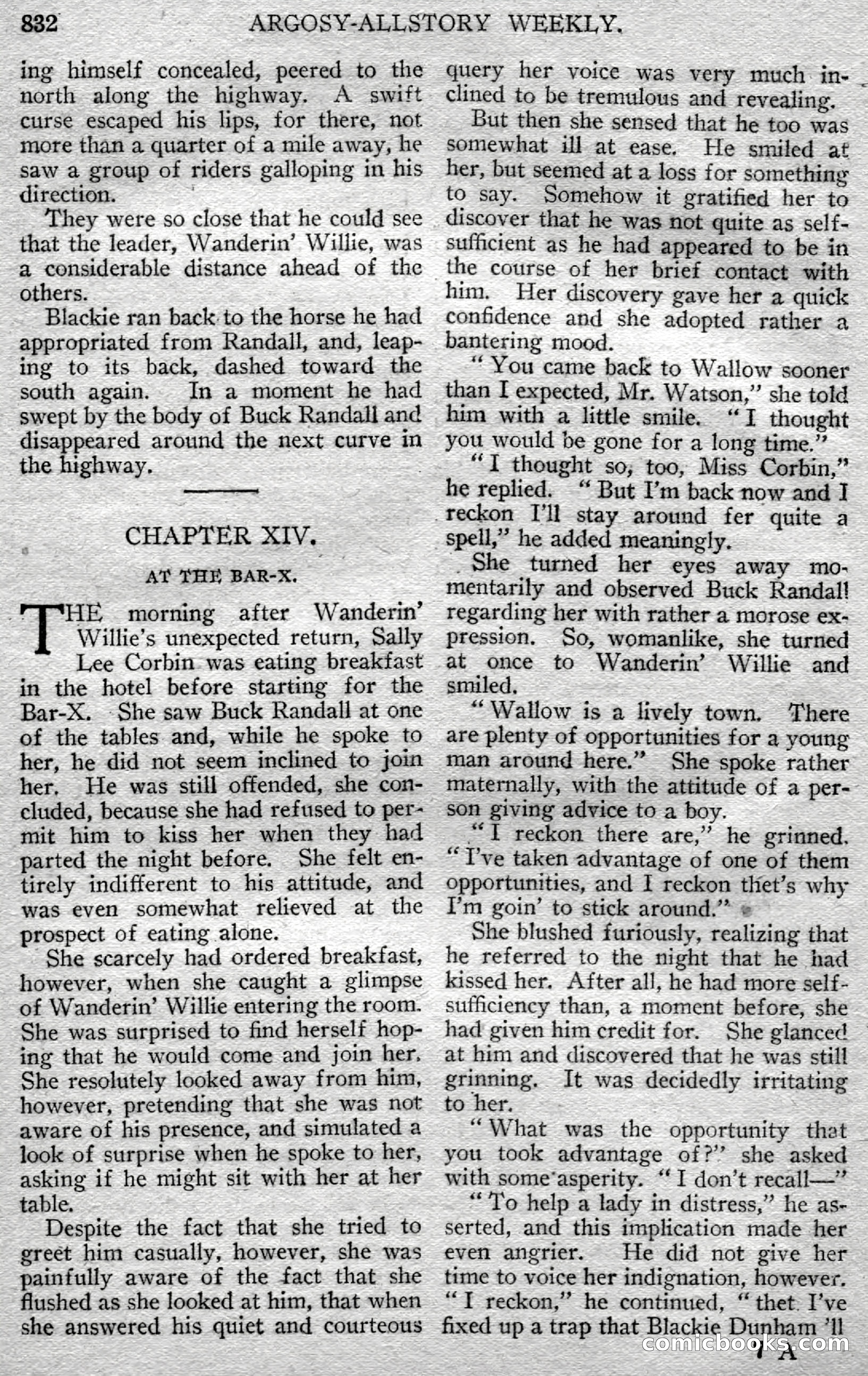 Argosy All-Story Weekly — page 116 of 150