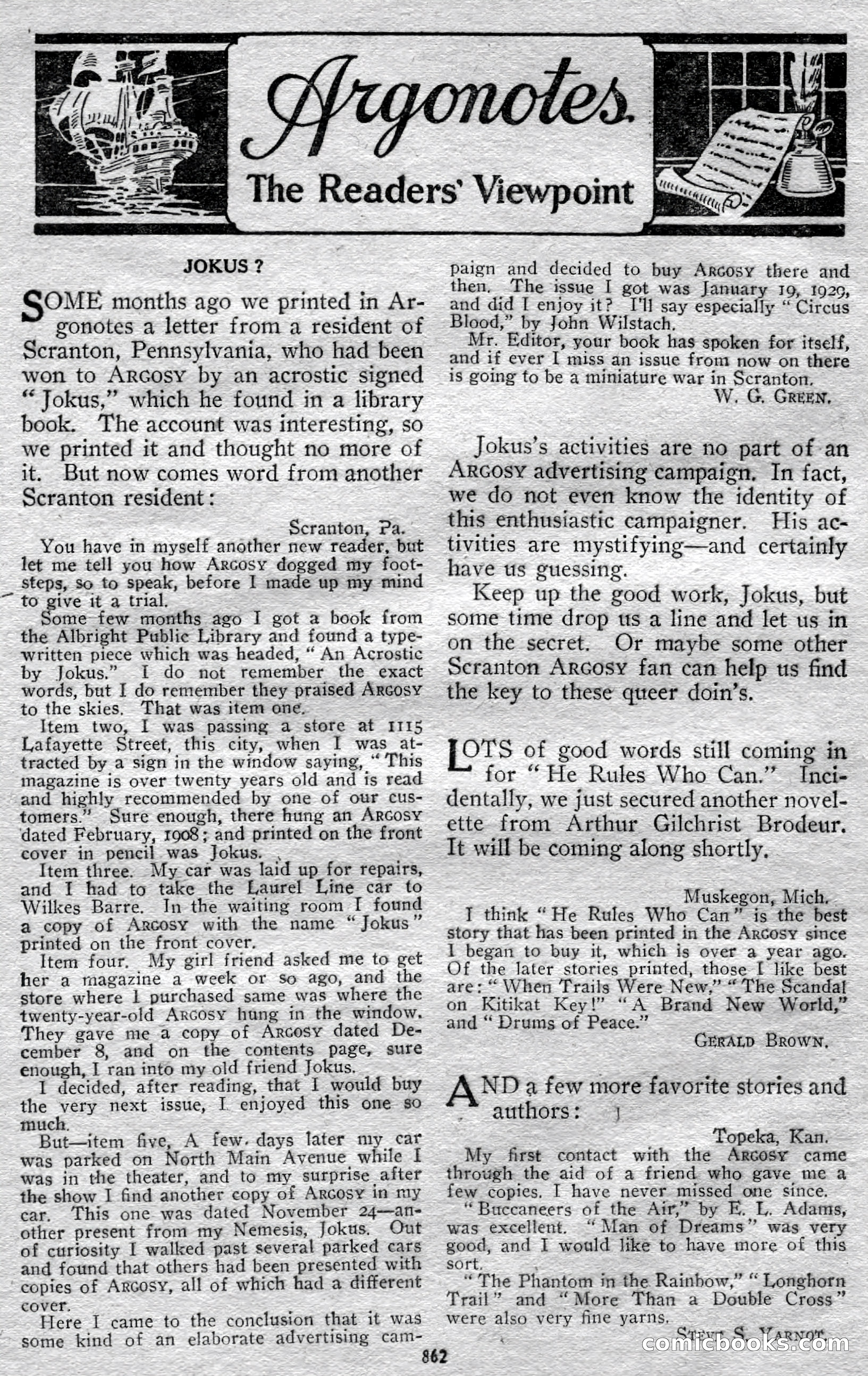 Argosy All-Story Weekly — page 146 of 150