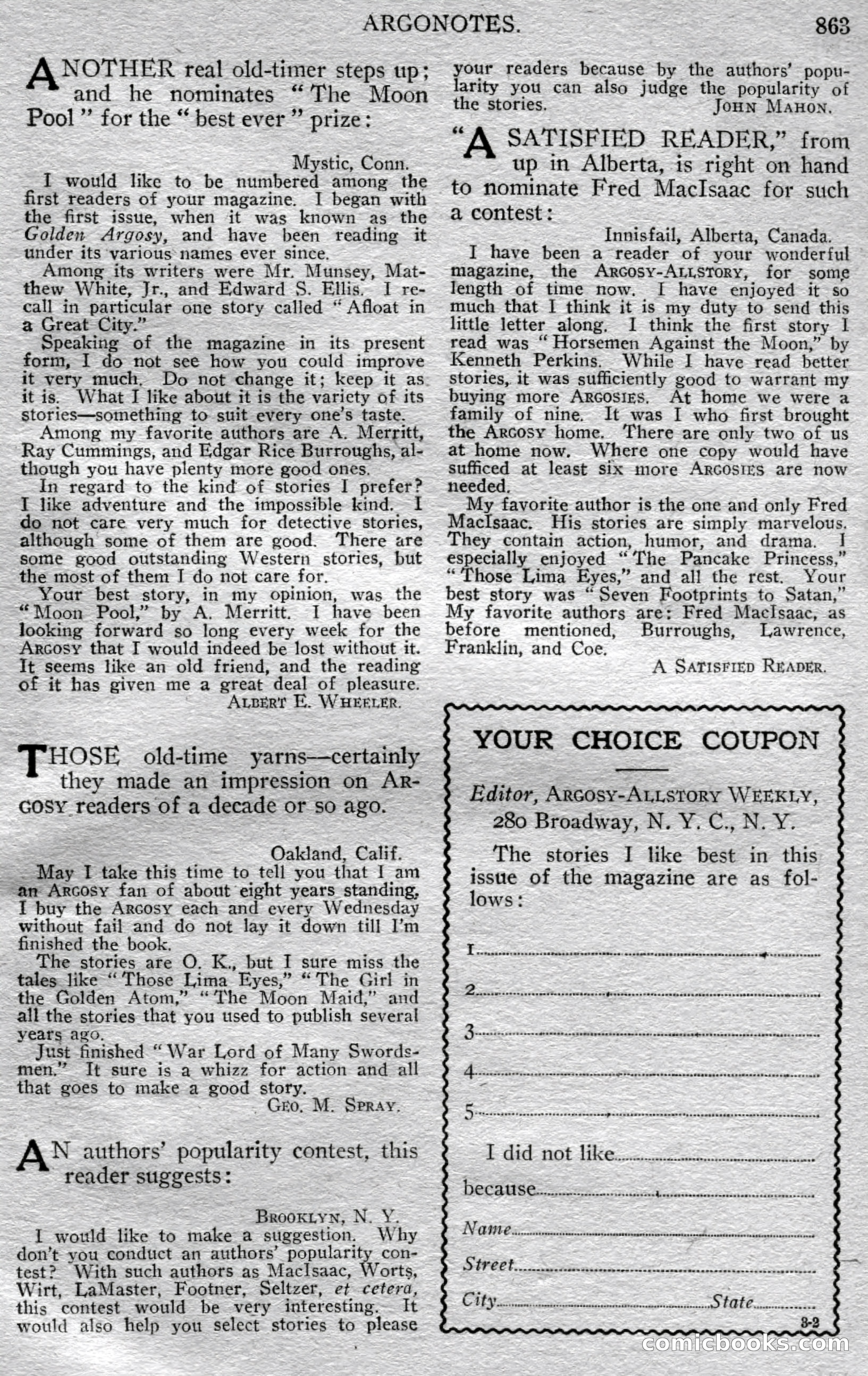 Argosy All-Story Weekly — page 147 of 150
