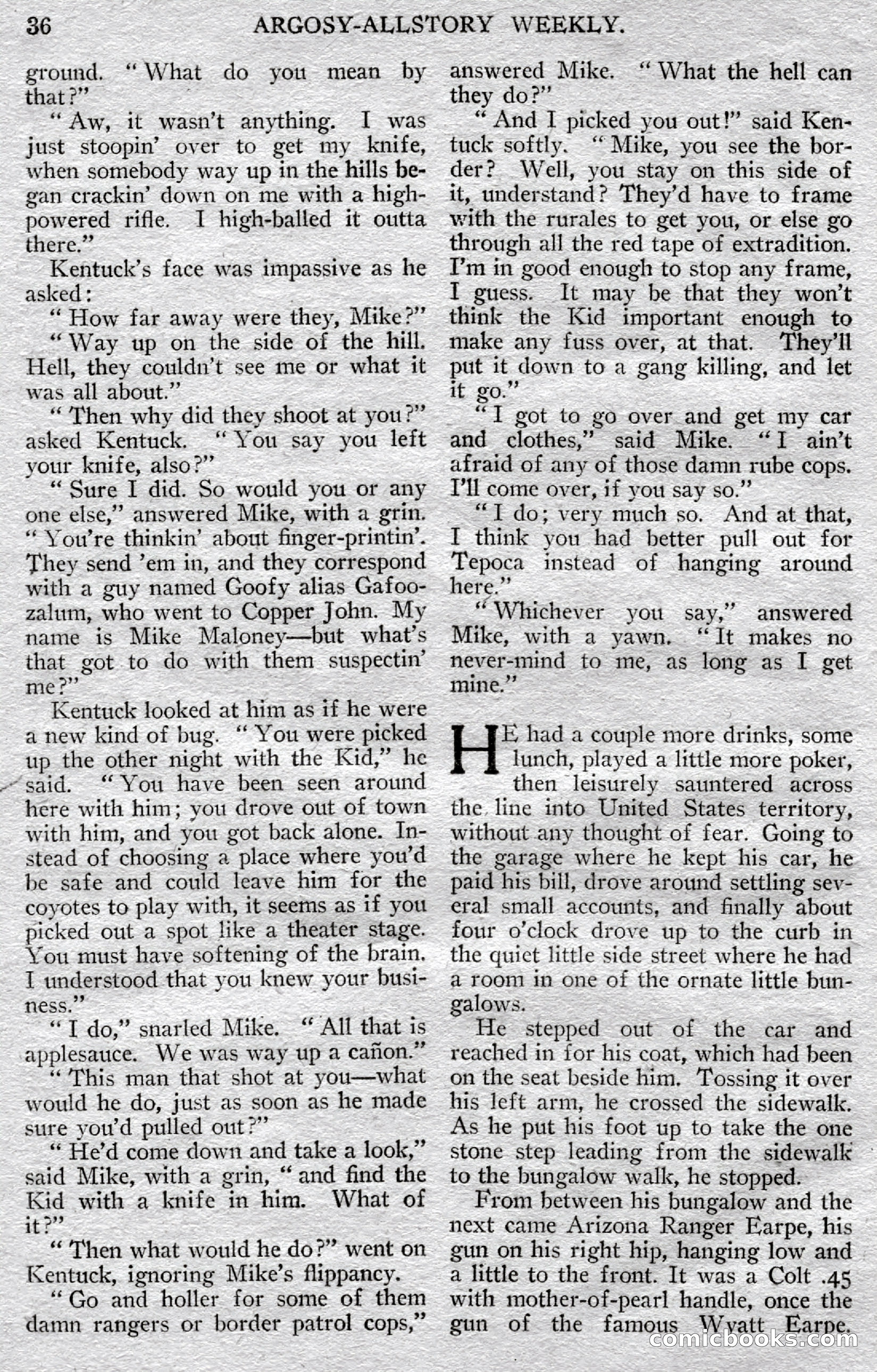 Argosy All-Story Weekly — page 38 of 148