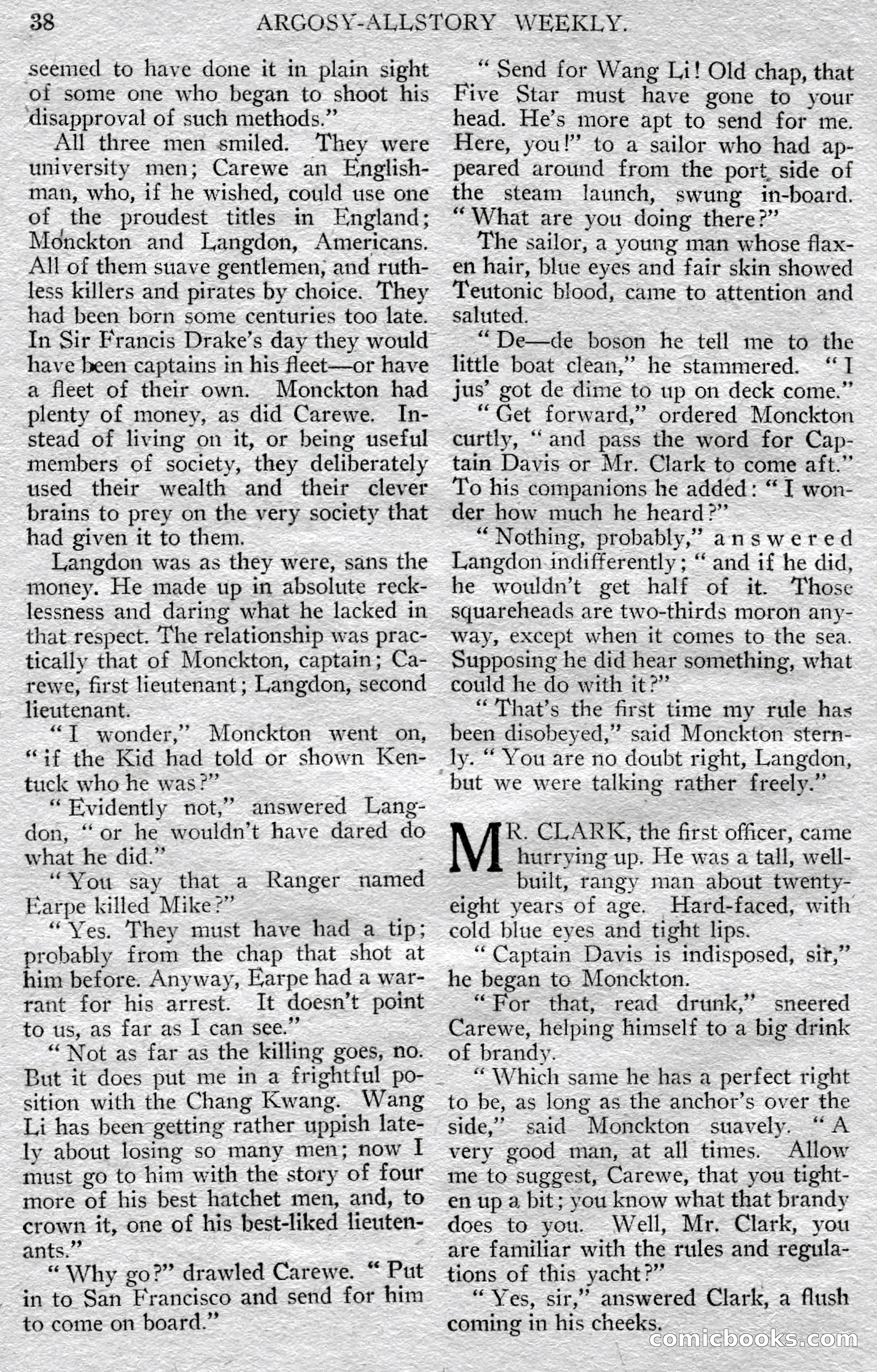 Argosy All-Story Weekly — page 40 of 148