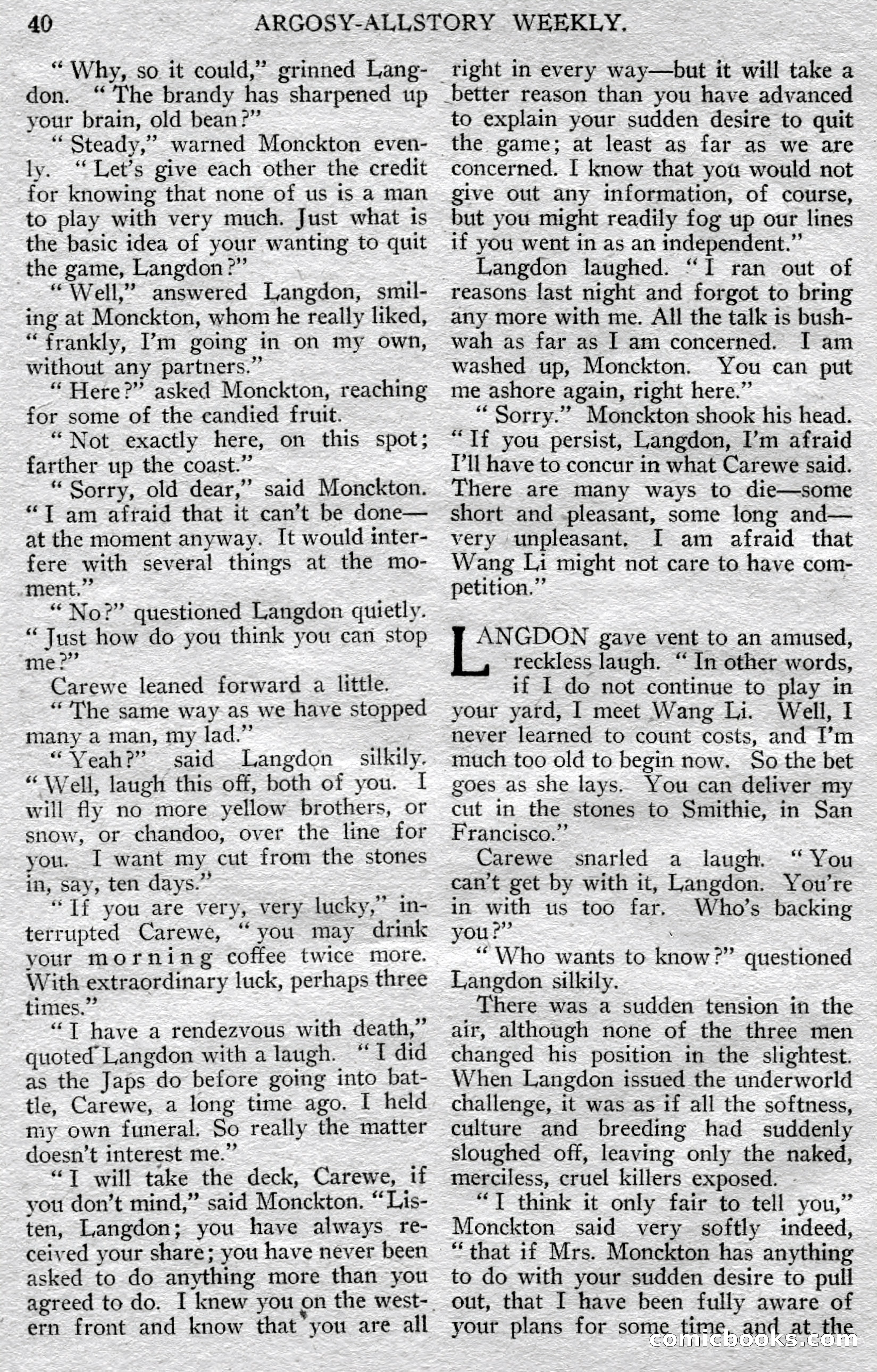 Argosy All-Story Weekly — page 42 of 148