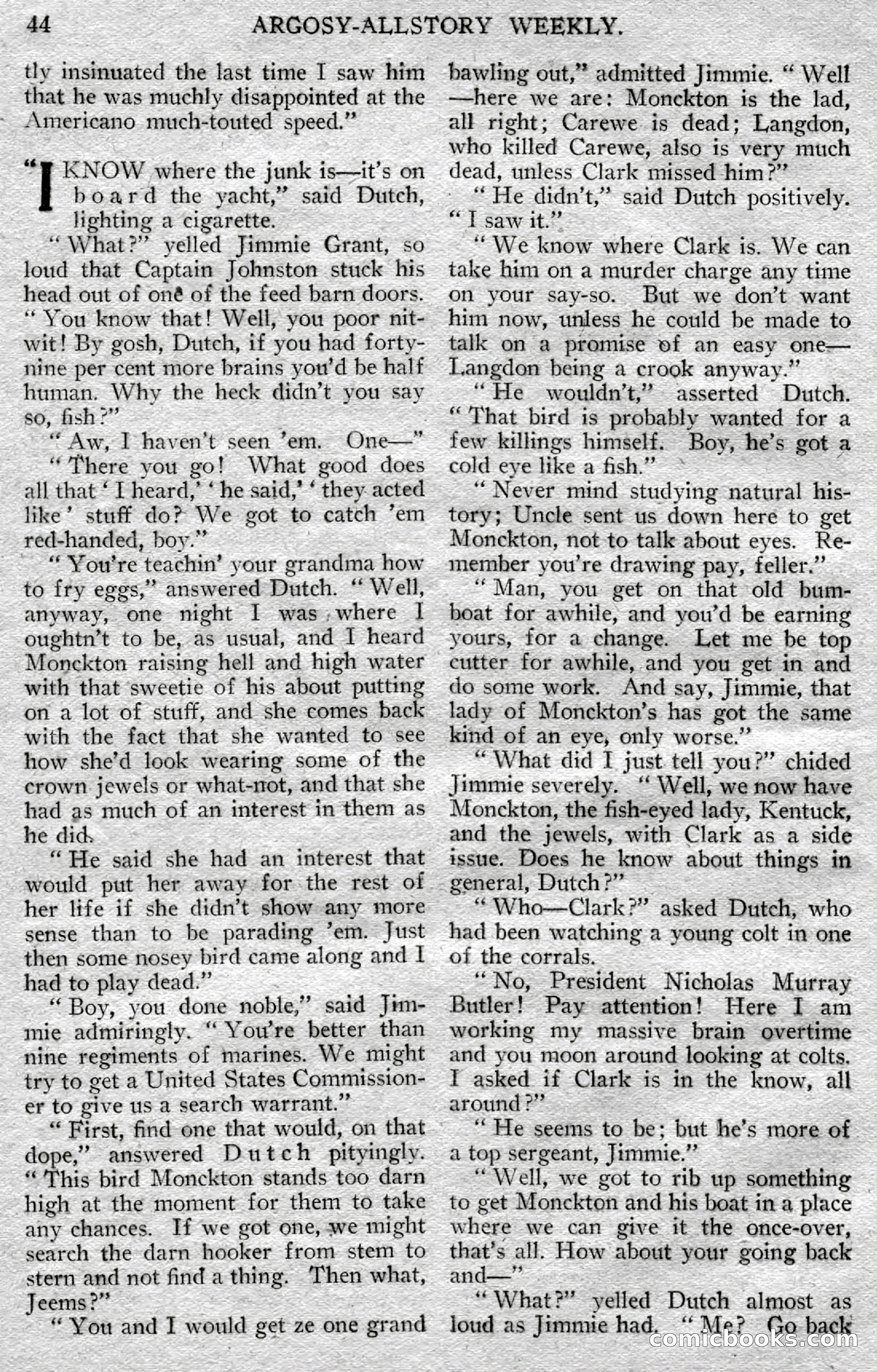Argosy All-Story Weekly — page 46 of 148