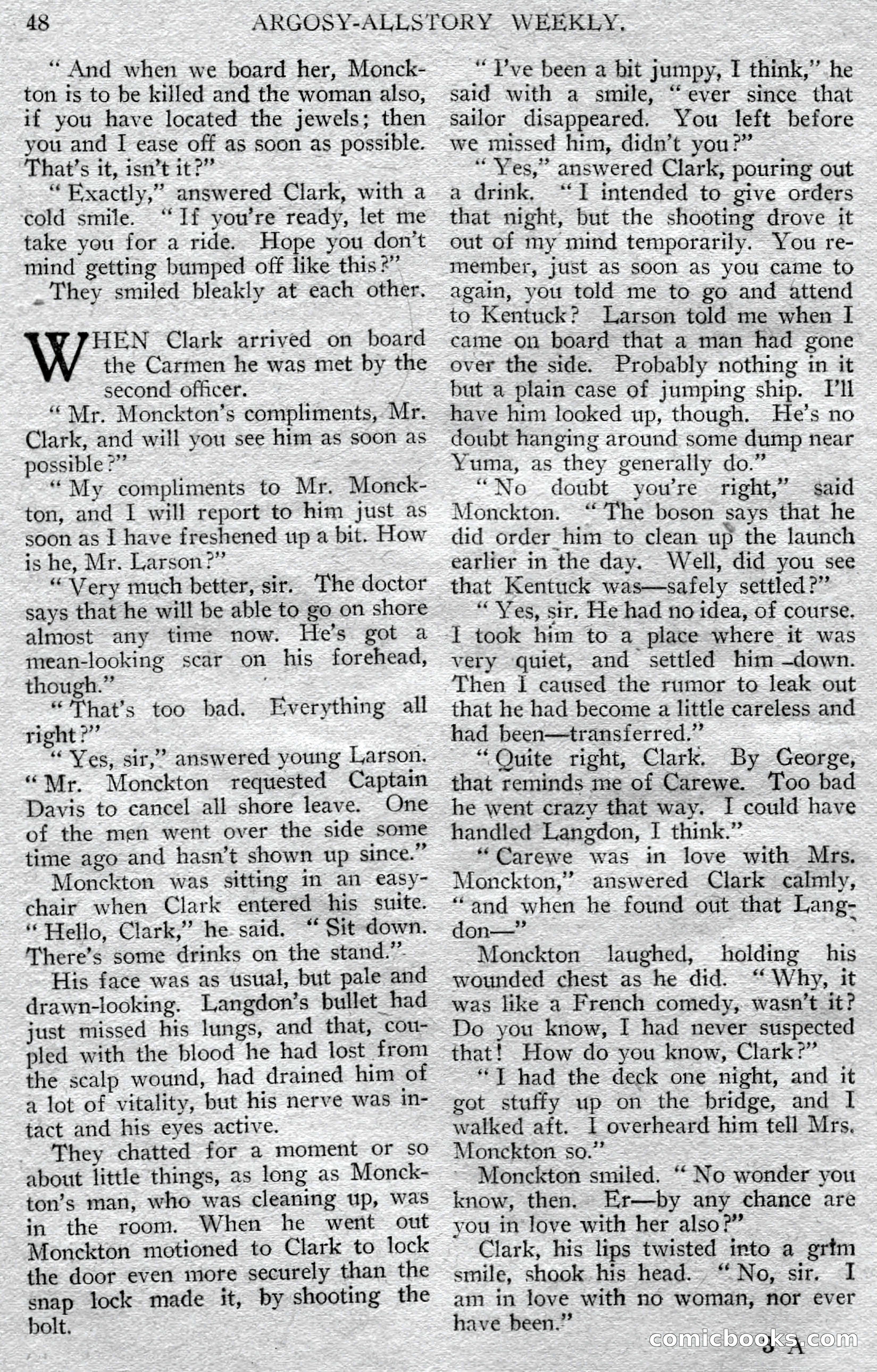 Argosy All-Story Weekly — page 50 of 148
