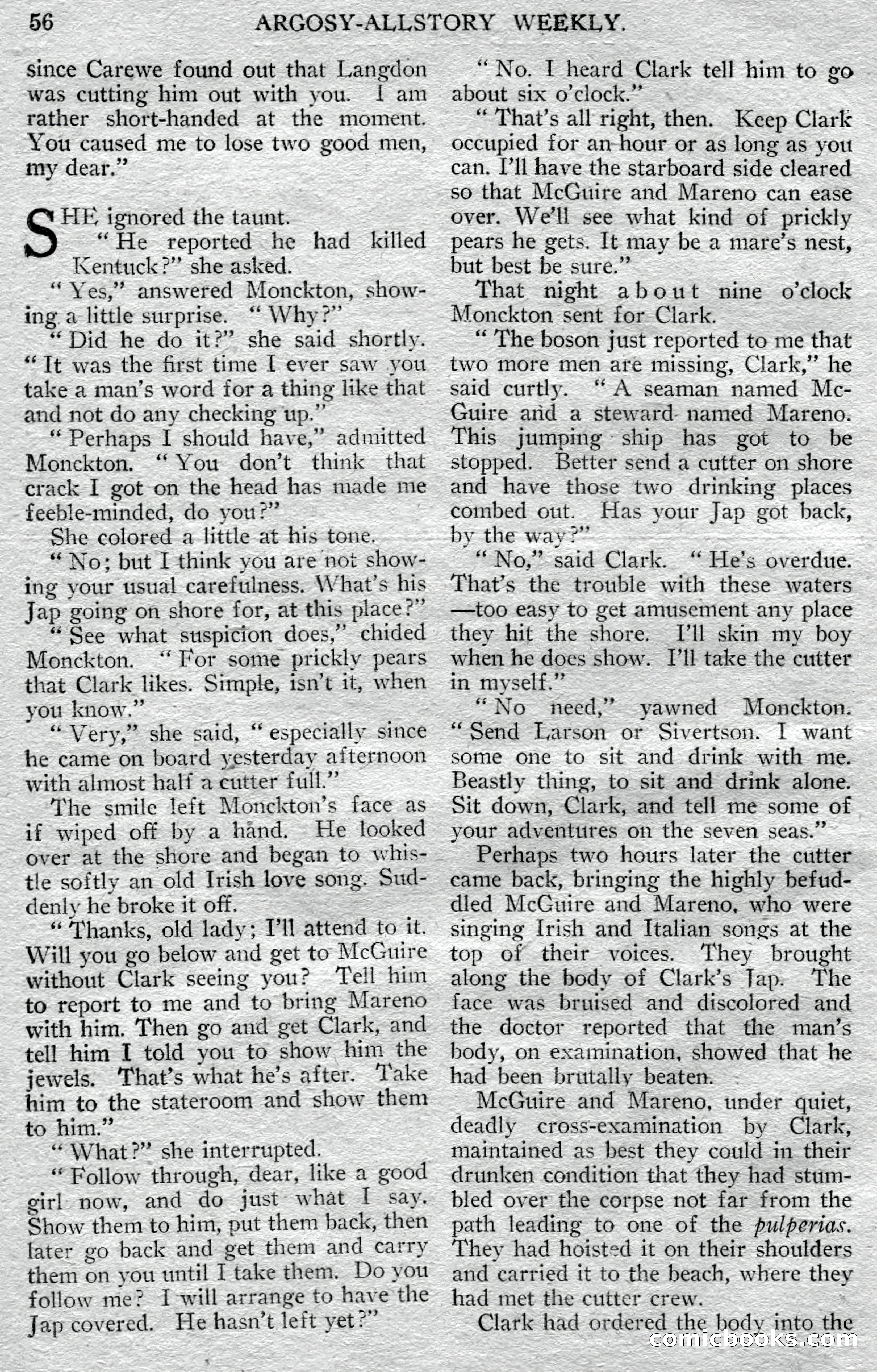 Argosy All-Story Weekly — page 58 of 148