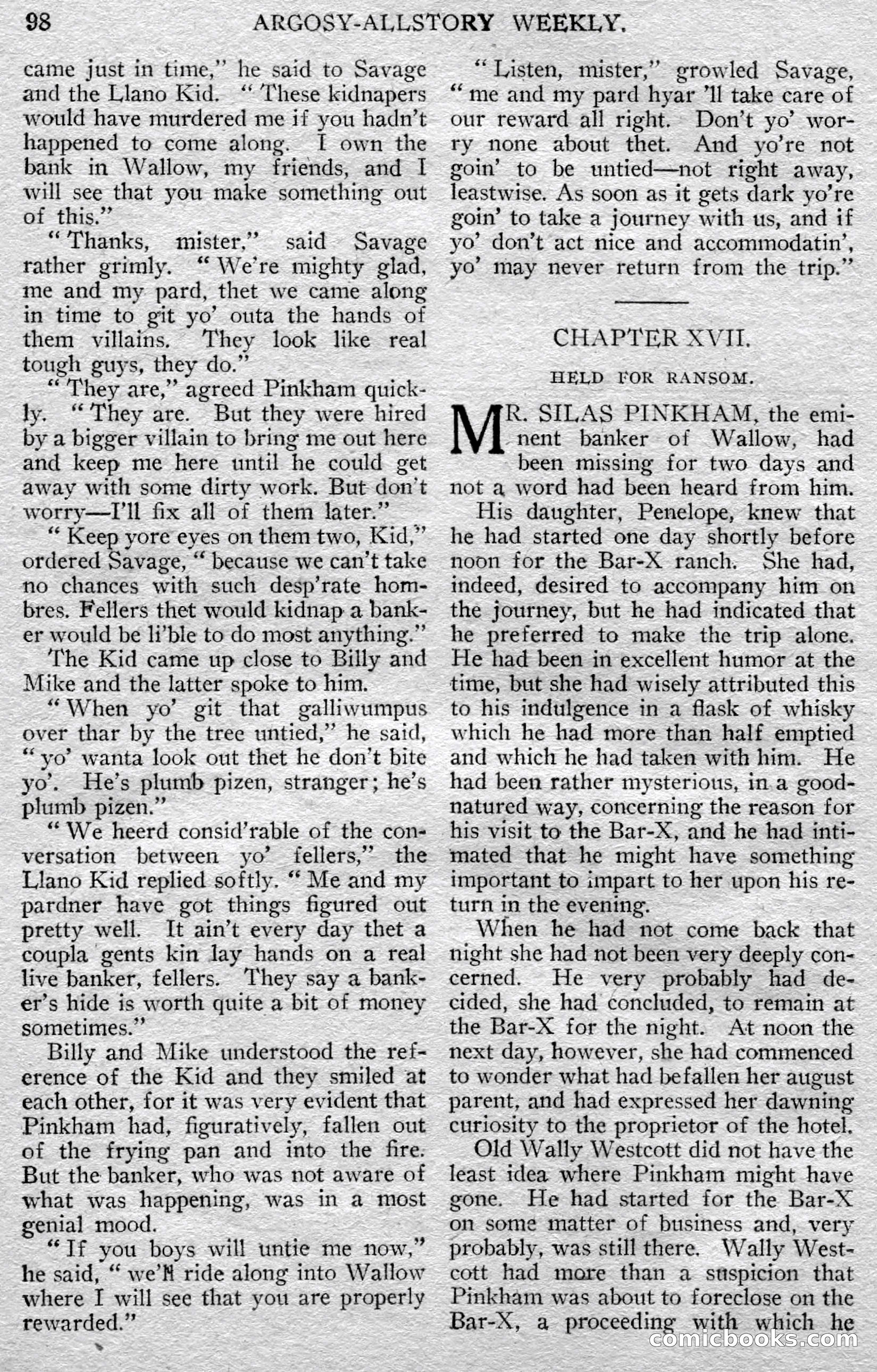 Argosy All-Story Weekly — page 100 of 148
