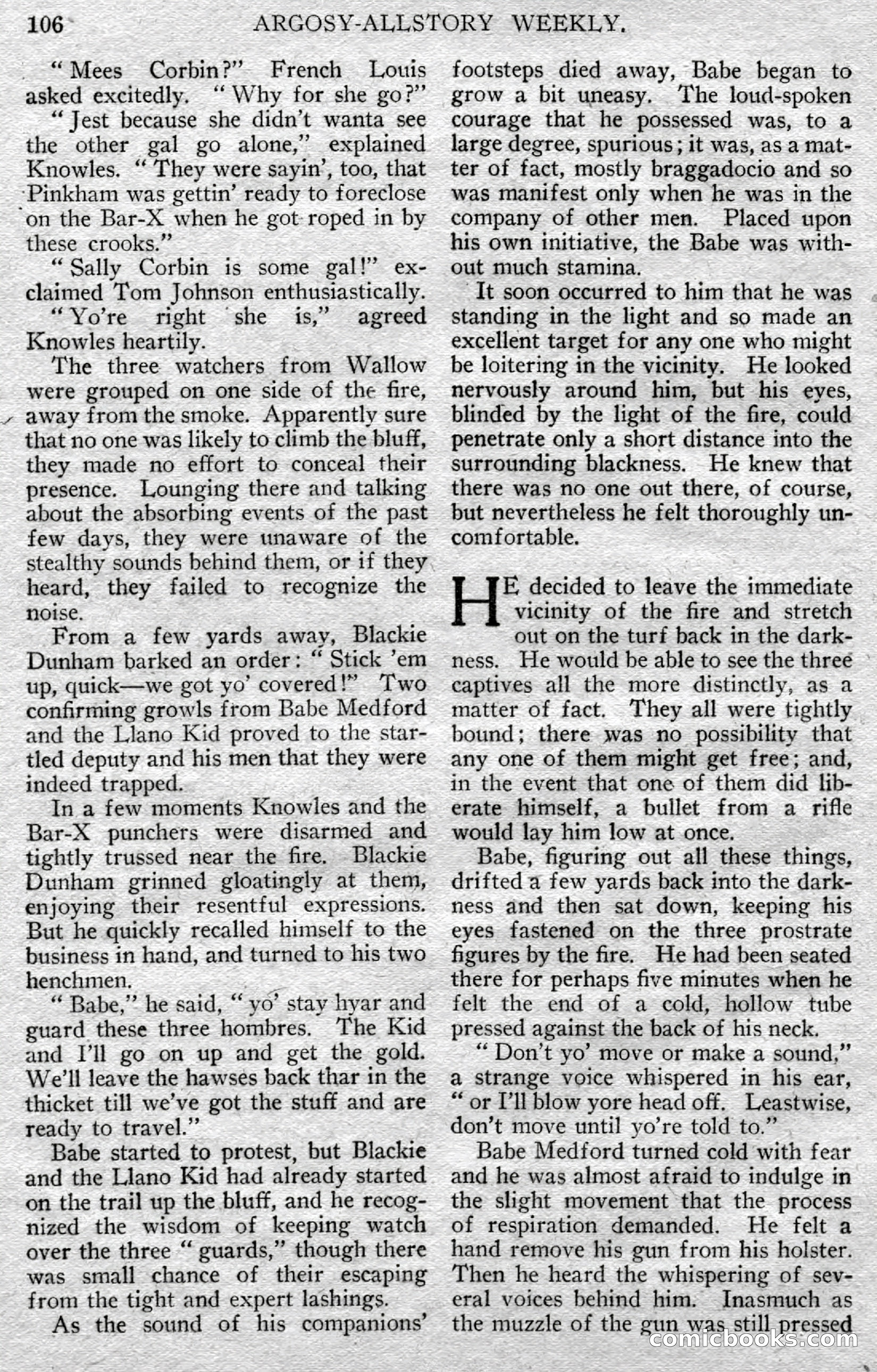 Argosy All-Story Weekly — page 108 of 148