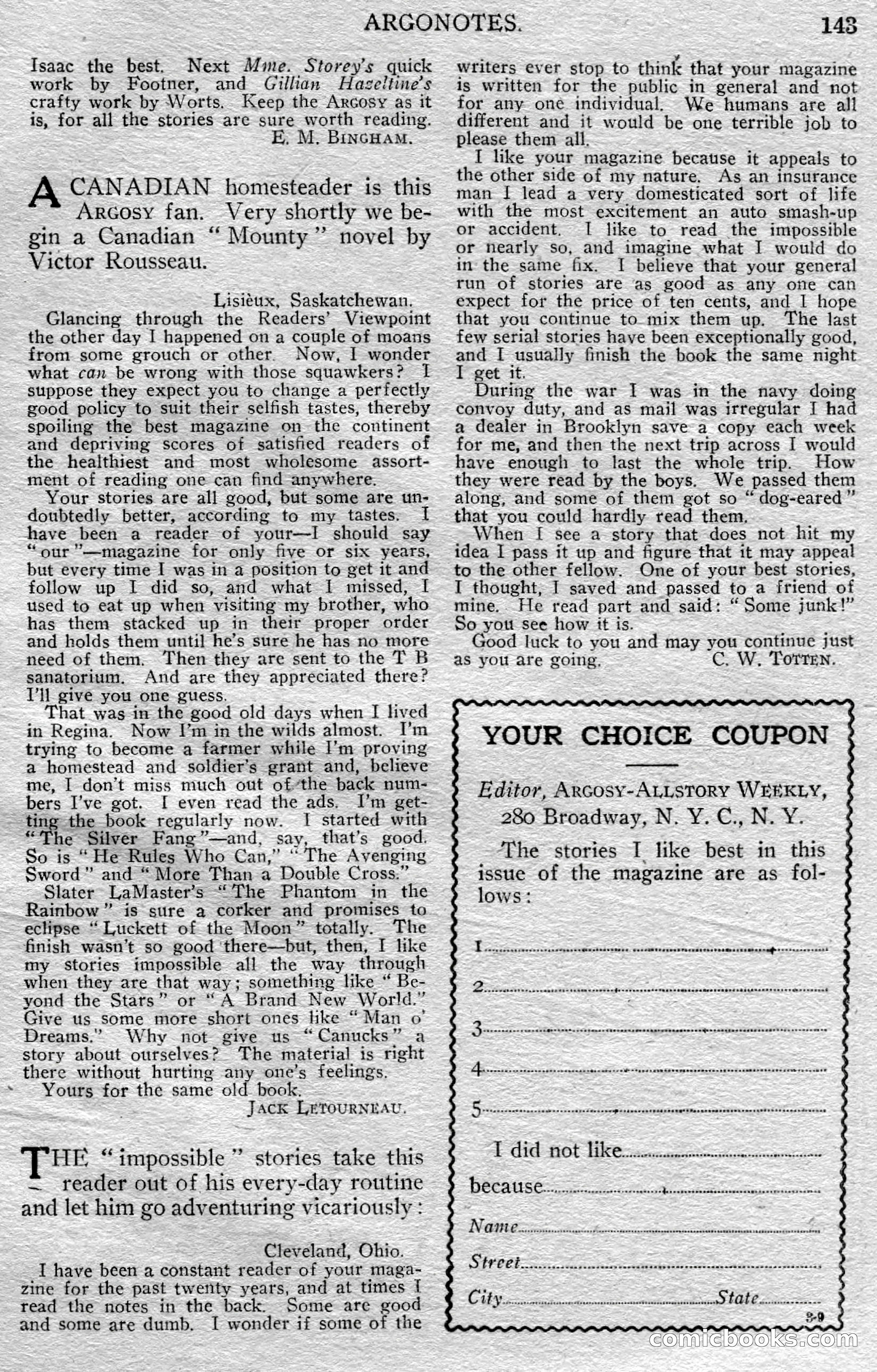 Argosy All-Story Weekly — page 145 of 148