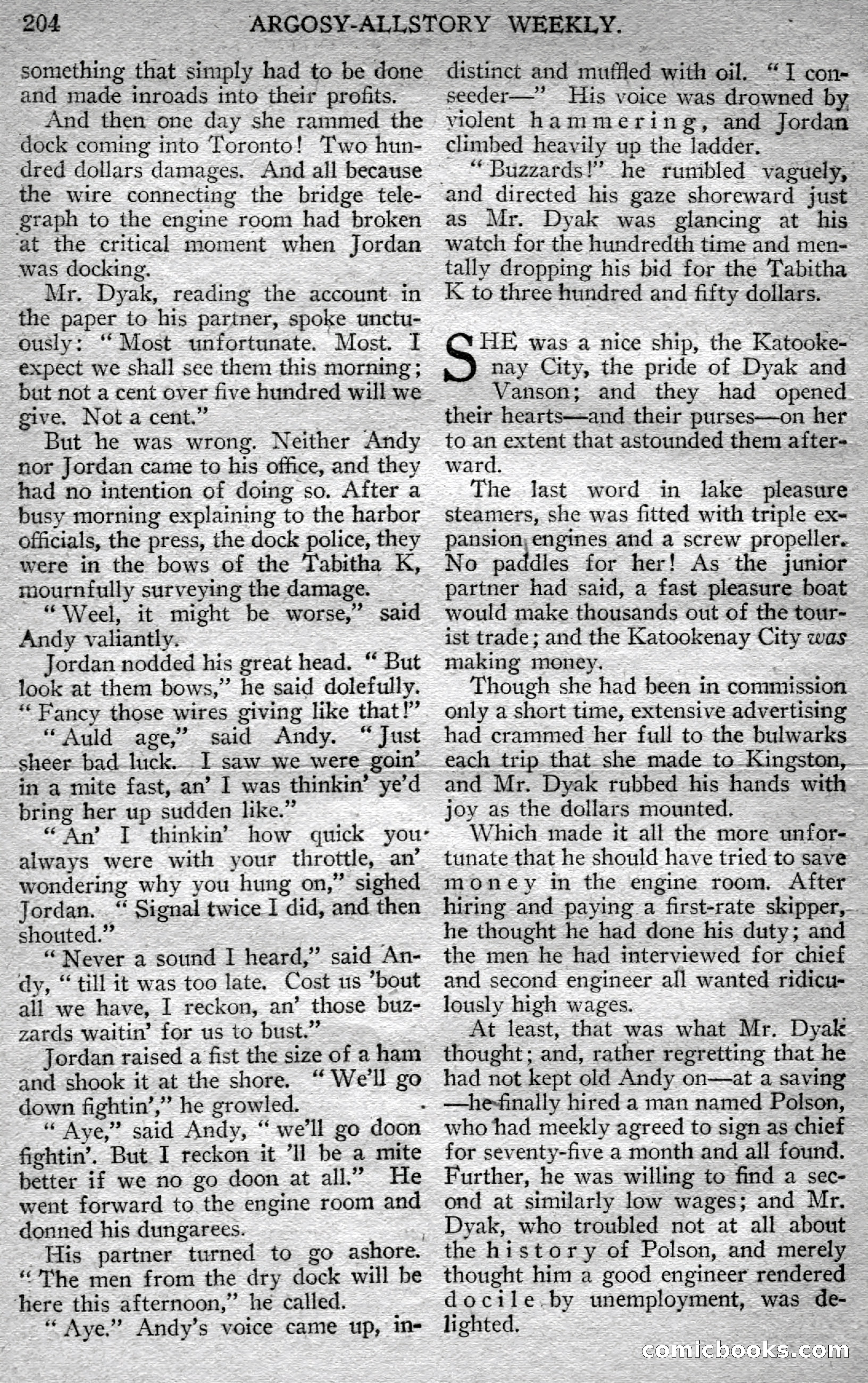 Argosy All-Story Weekly — page 62 of 148
