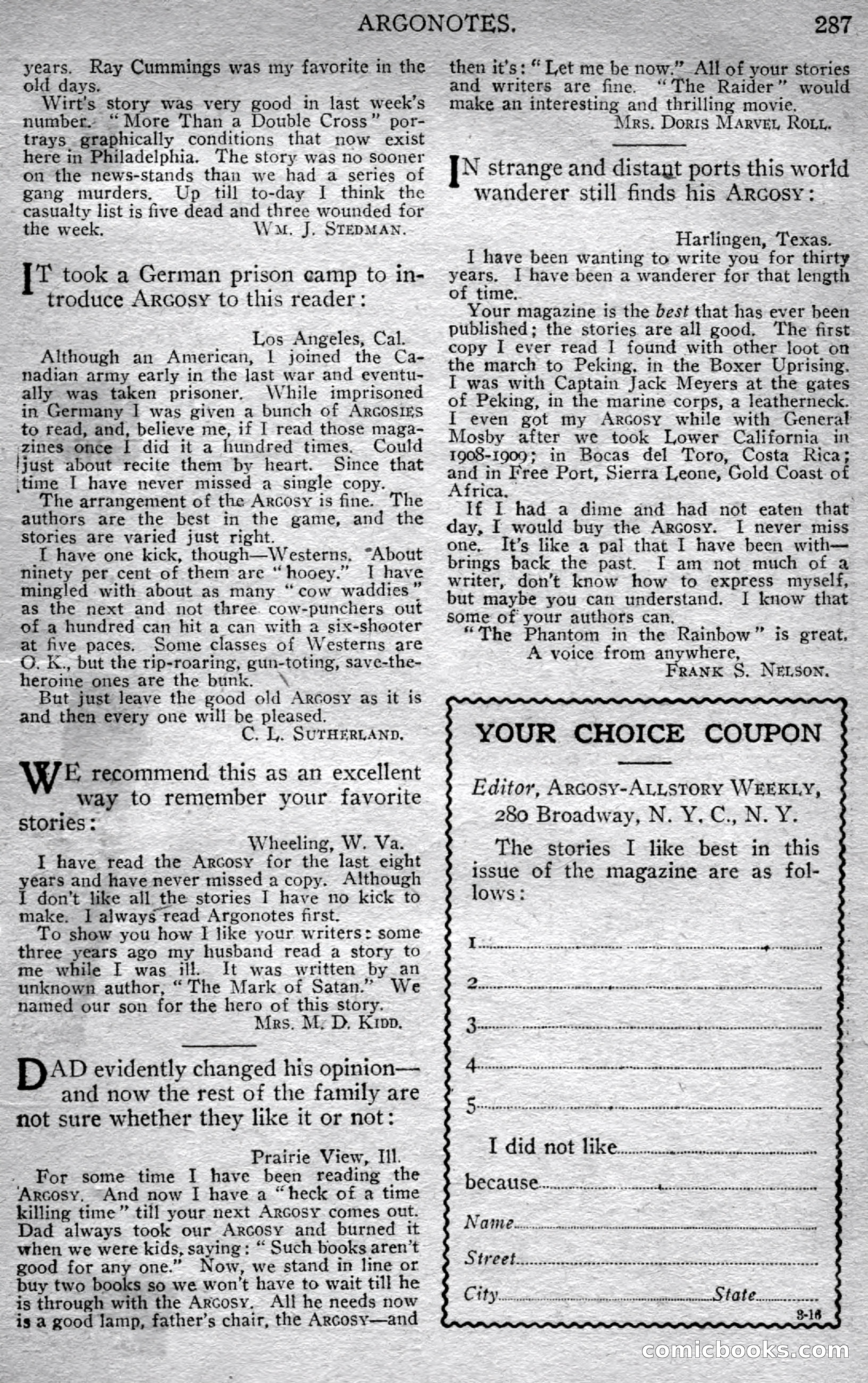 Argosy All-Story Weekly — page 145 of 148