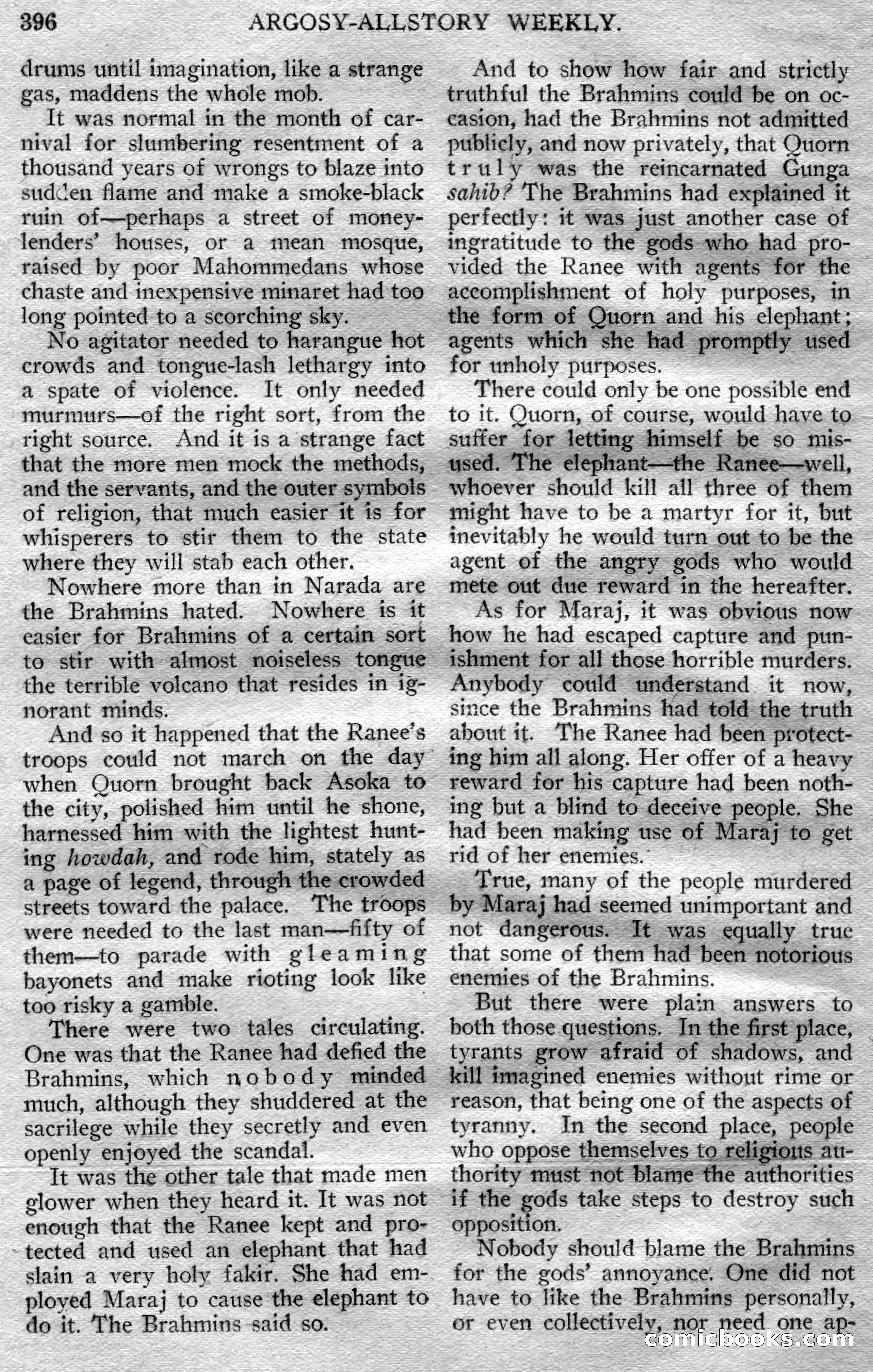 Argosy All-Story Weekly, March 23, 1929 — page 110 of 148