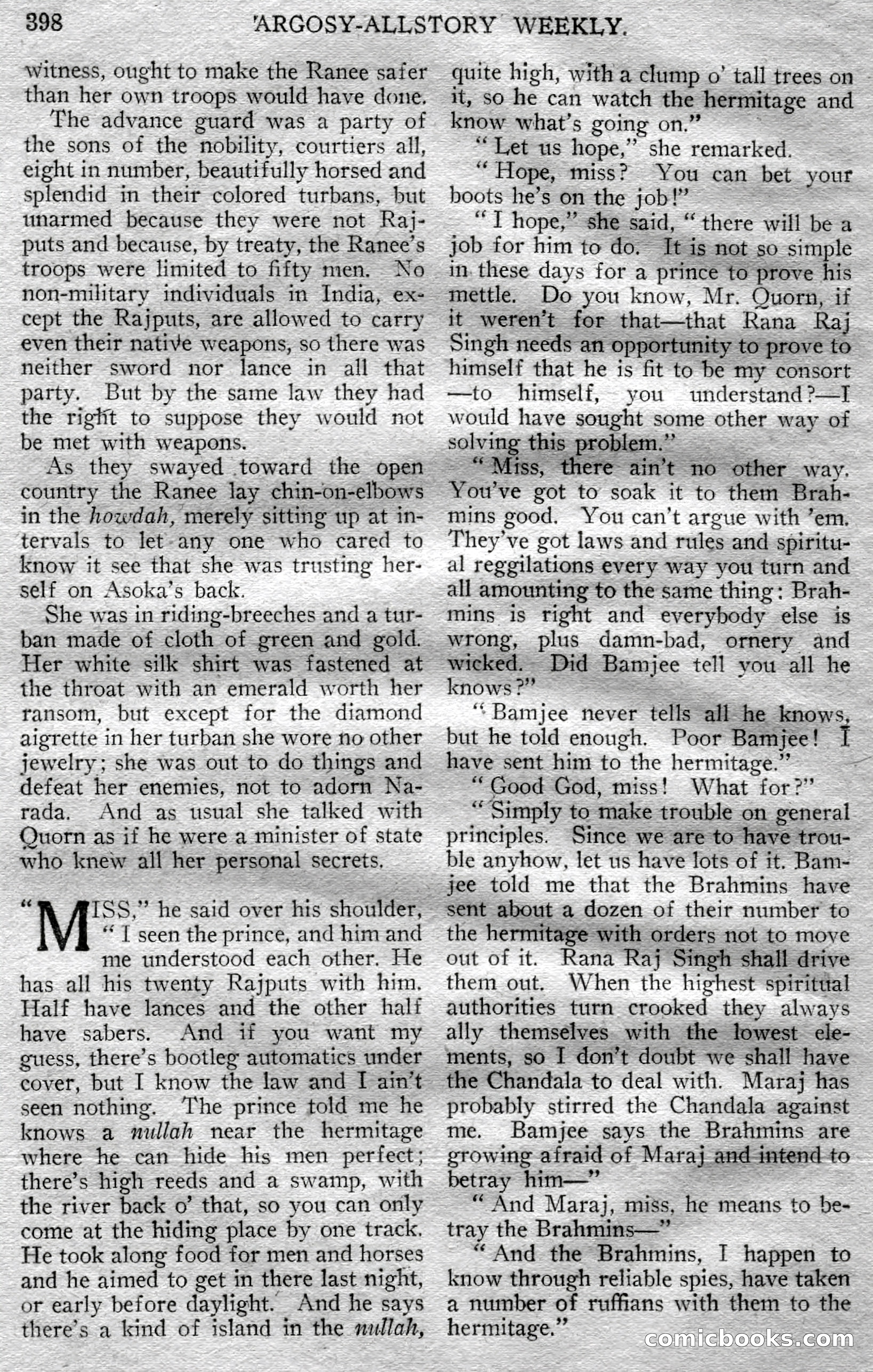 Argosy All-Story Weekly, March 23, 1929 — page 112 of 148