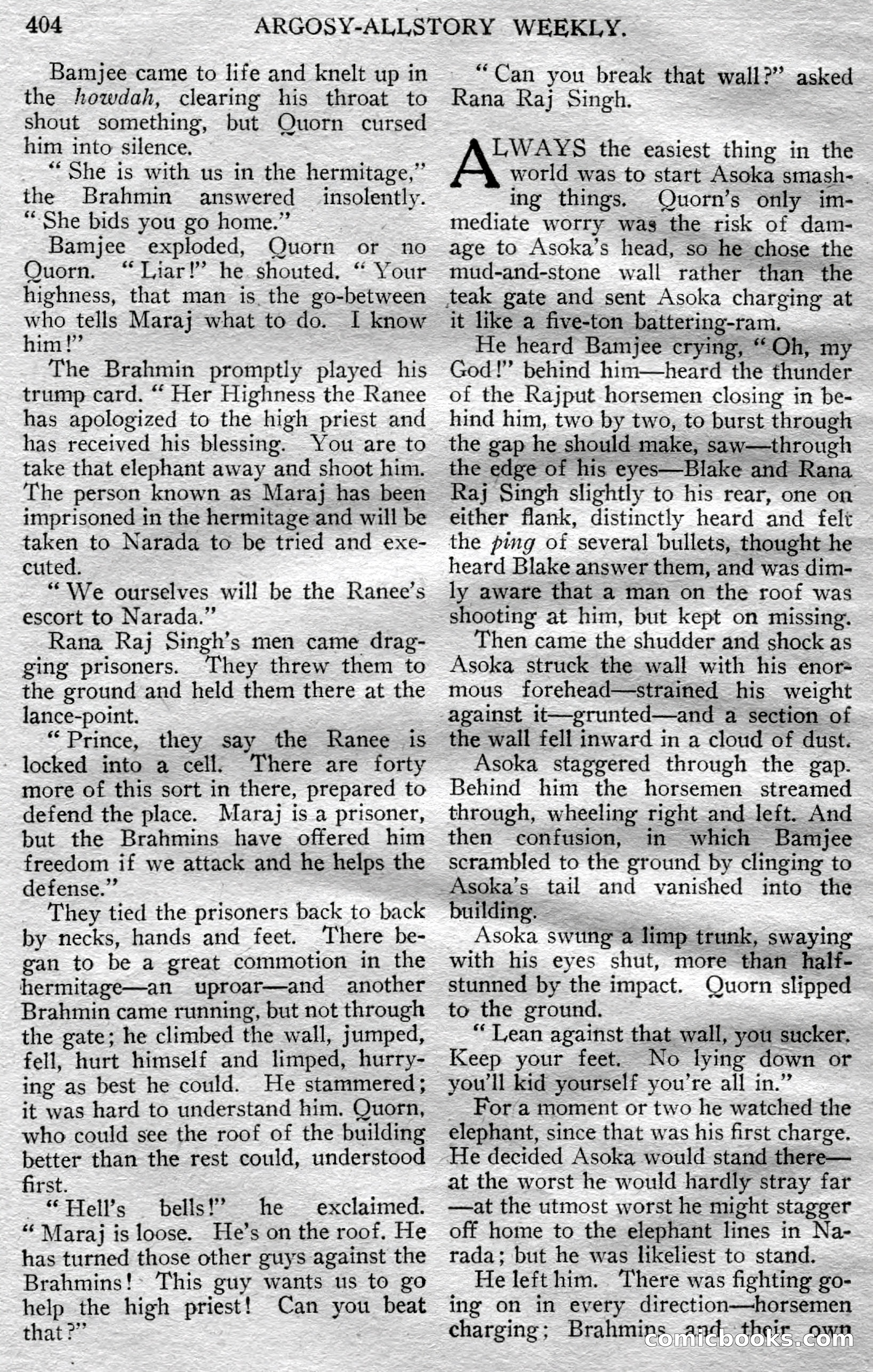 Argosy All-Story Weekly, March 23, 1929 — page 118 of 148