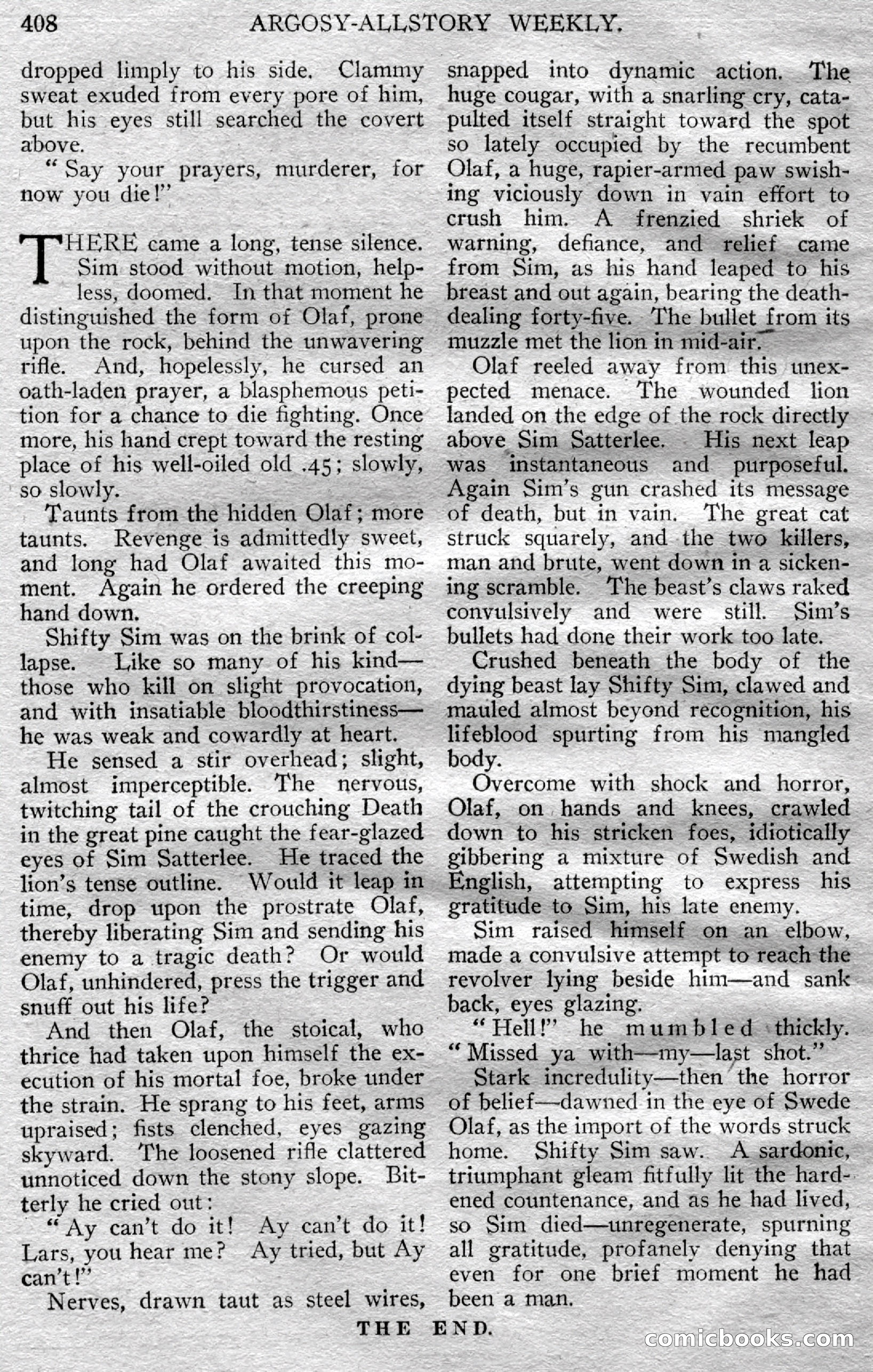 Argosy All-Story Weekly, March 23, 1929 — page 122 of 148