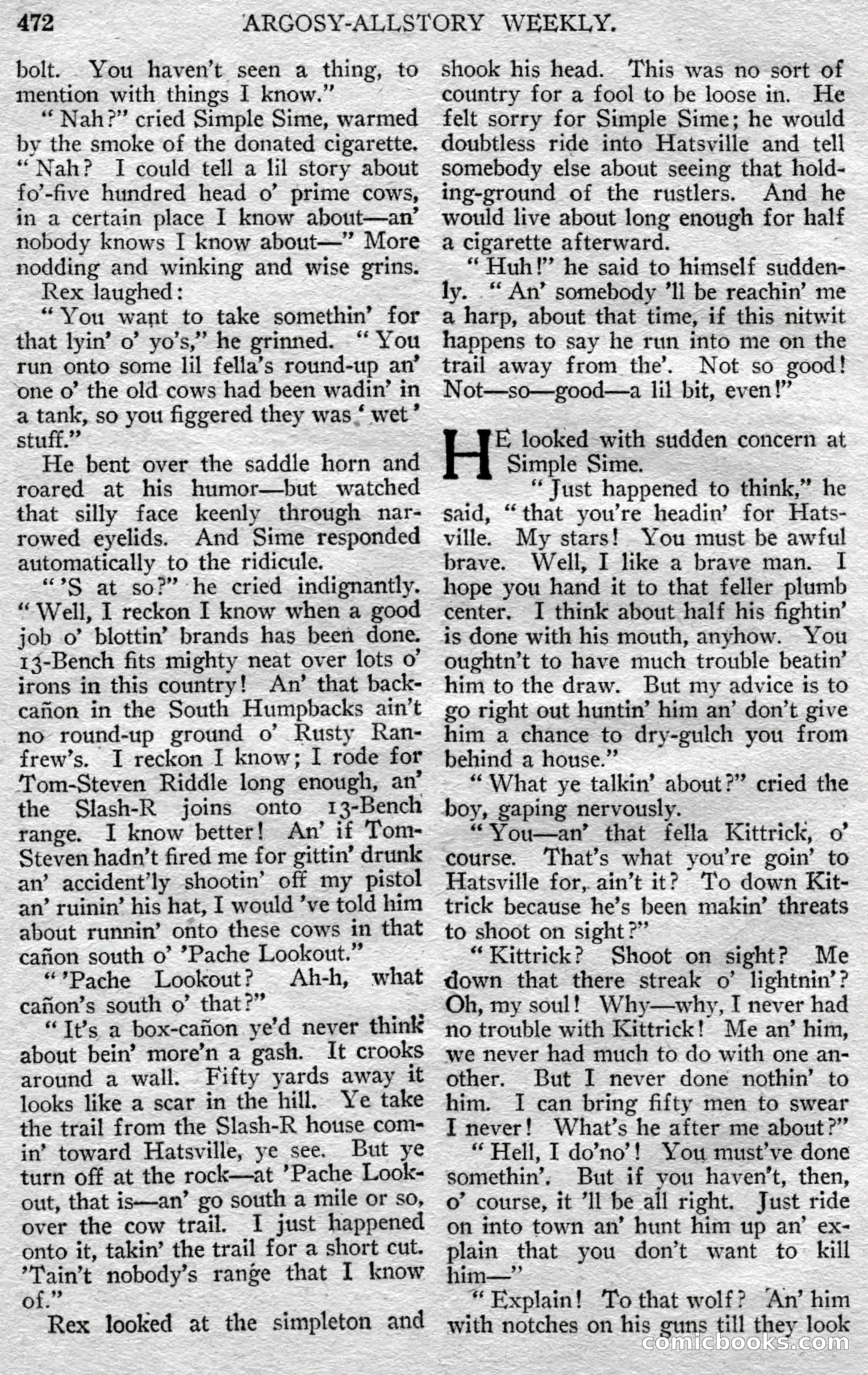 Argosy All-Story Weekly — page 42 of 148