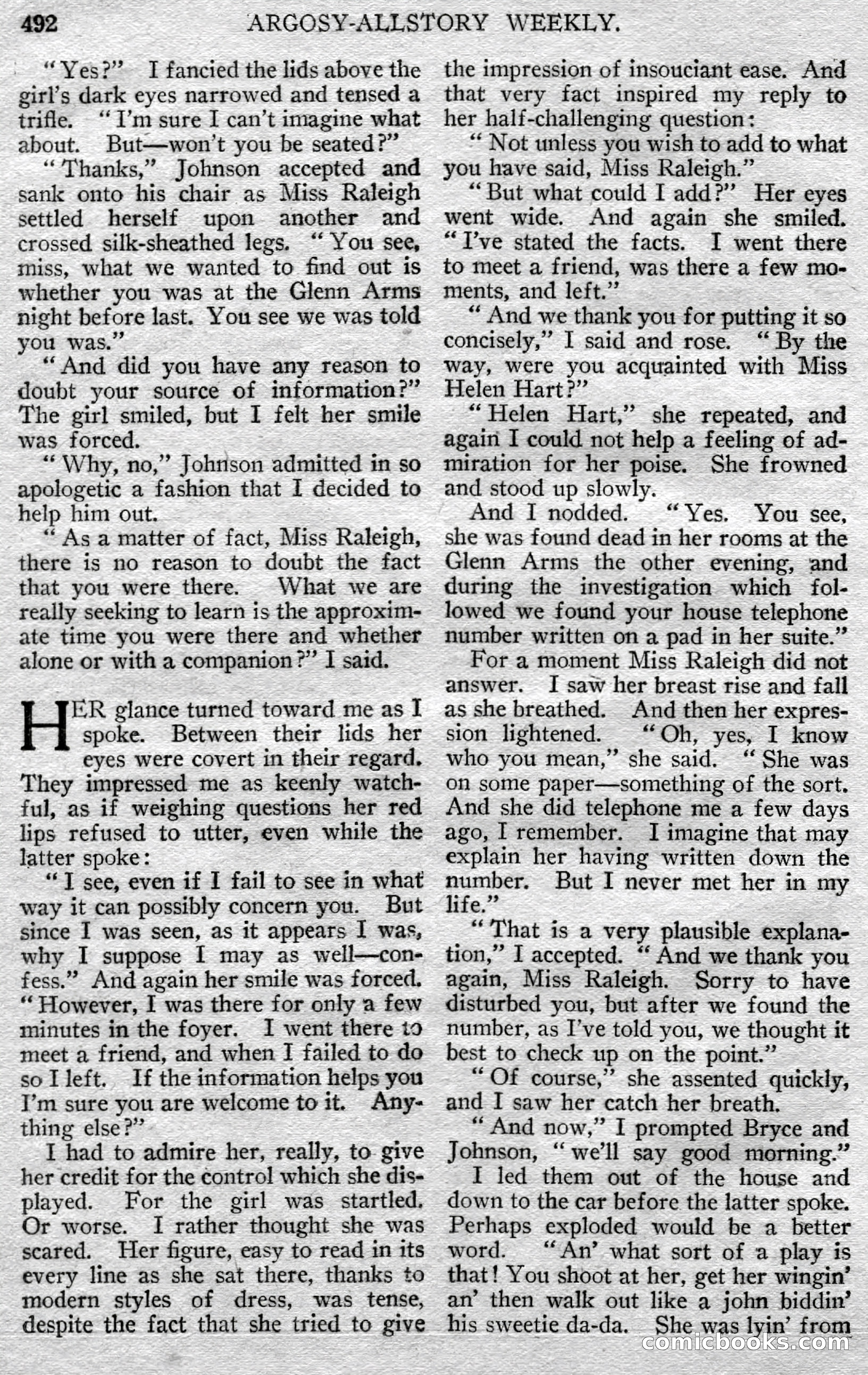 Argosy All-Story Weekly — page 62 of 148