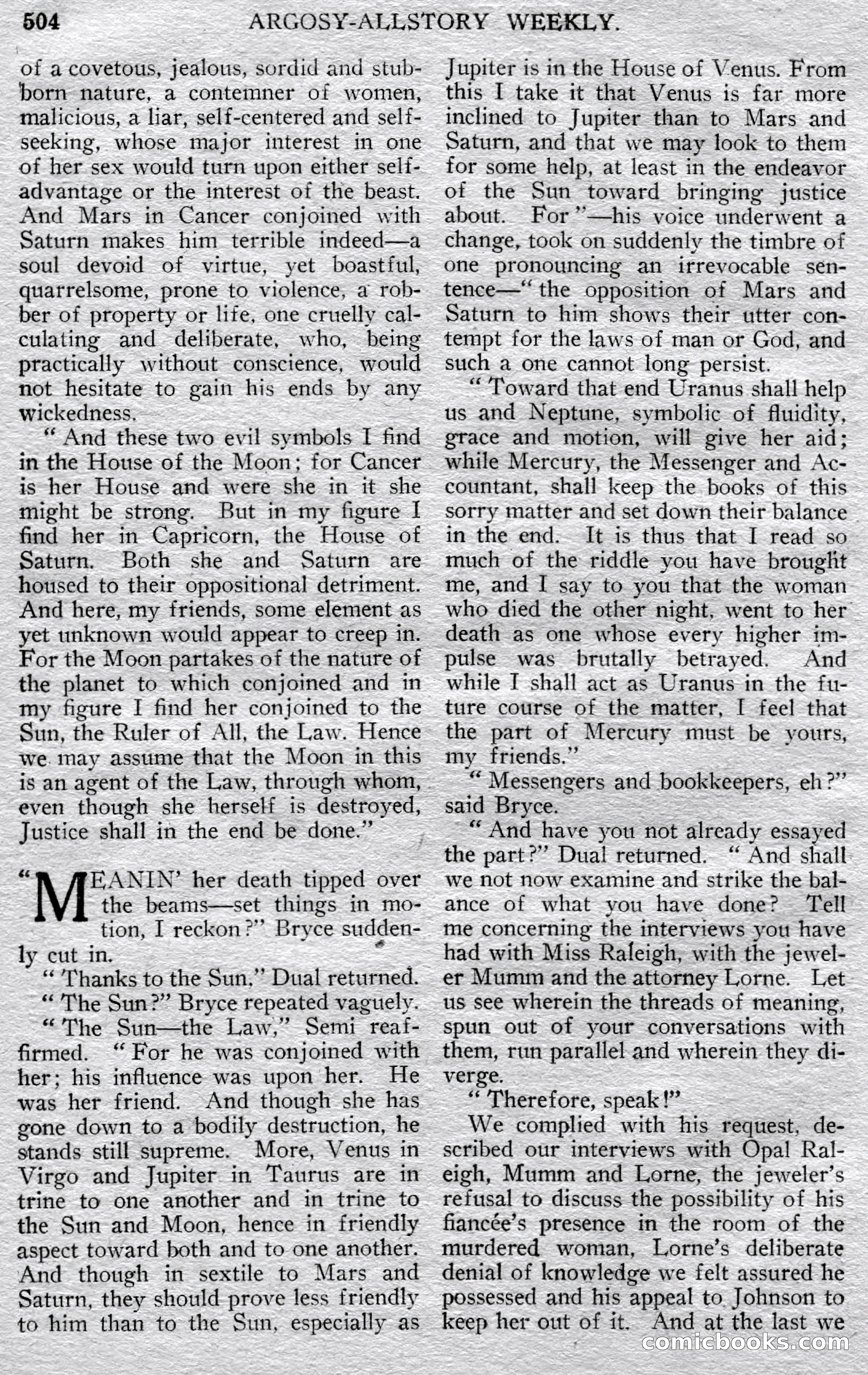 Argosy All-Story Weekly — page 74 of 148