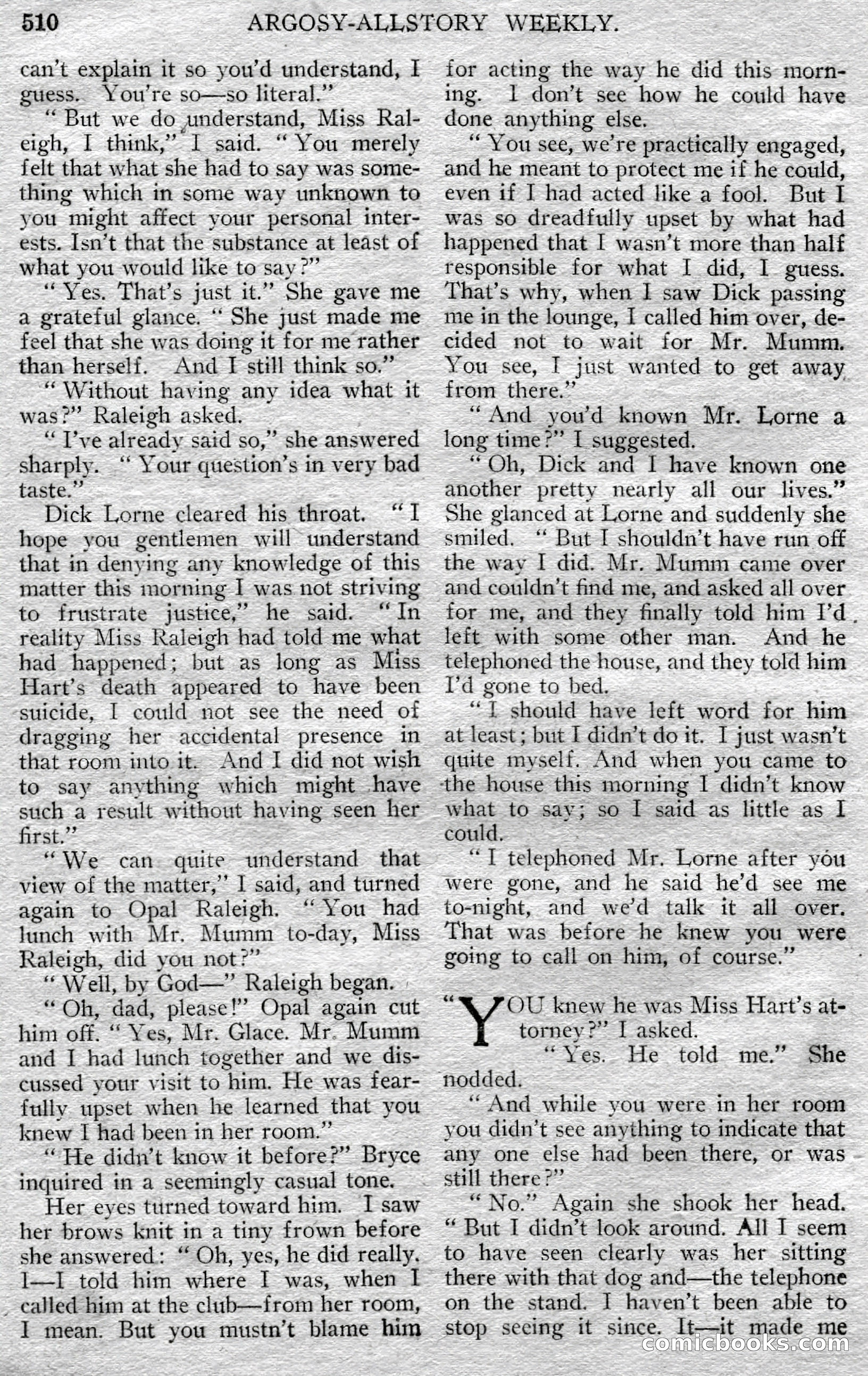 Argosy All-Story Weekly — page 80 of 148
