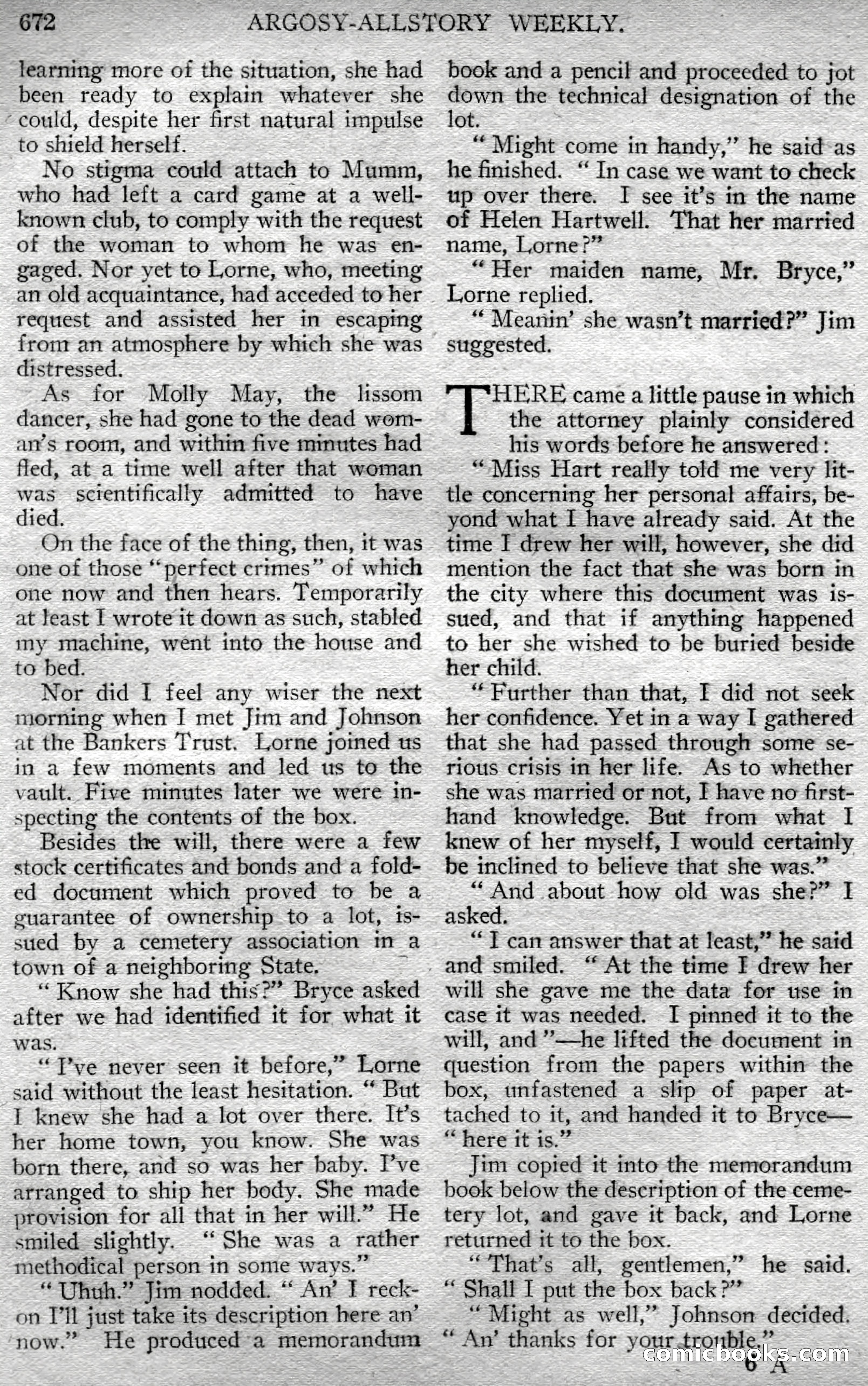 Argosy All-Story Weekly — page 106 of 164