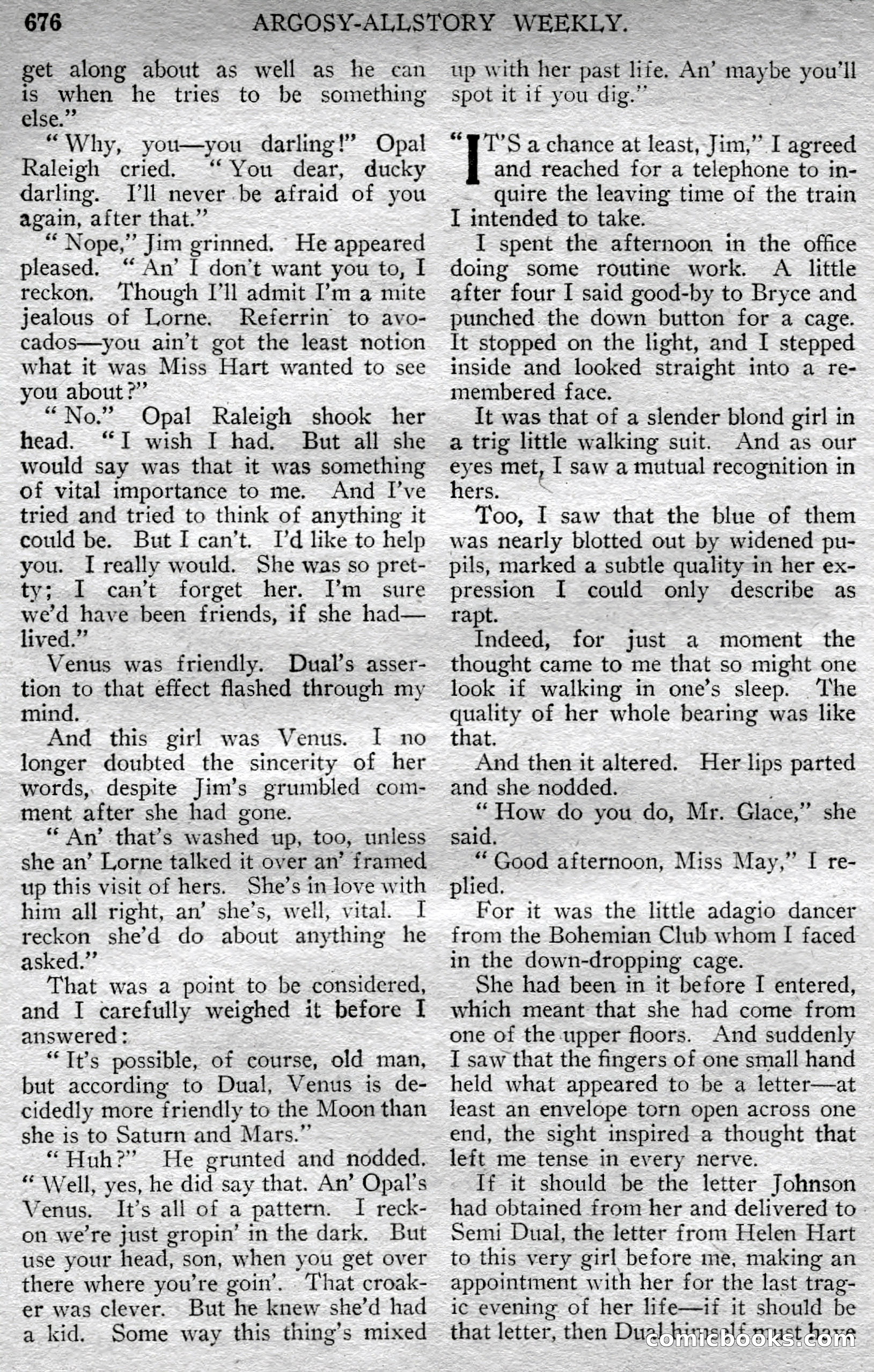 Argosy All-Story Weekly — page 110 of 164