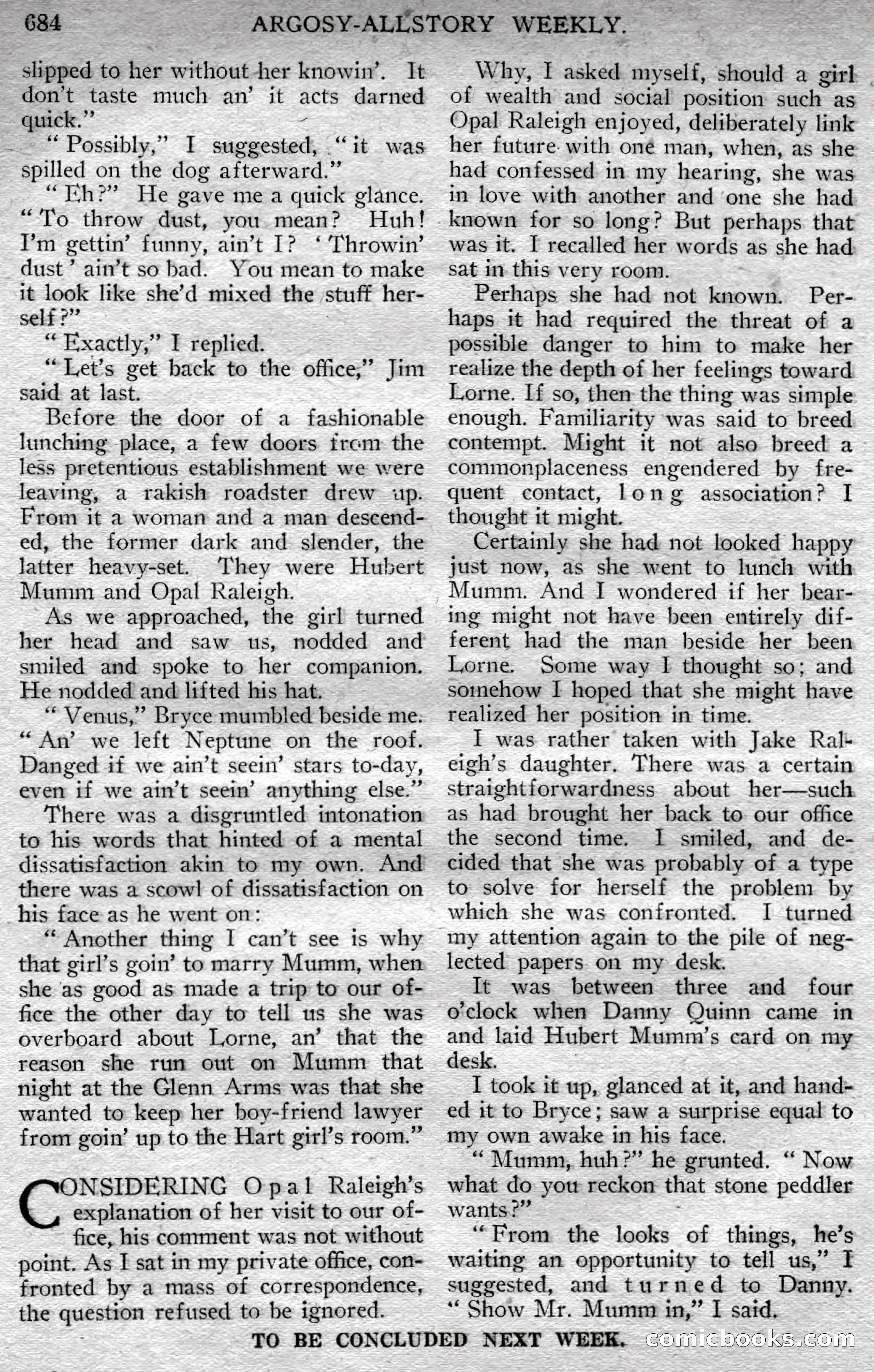 Argosy All-Story Weekly — page 118 of 164