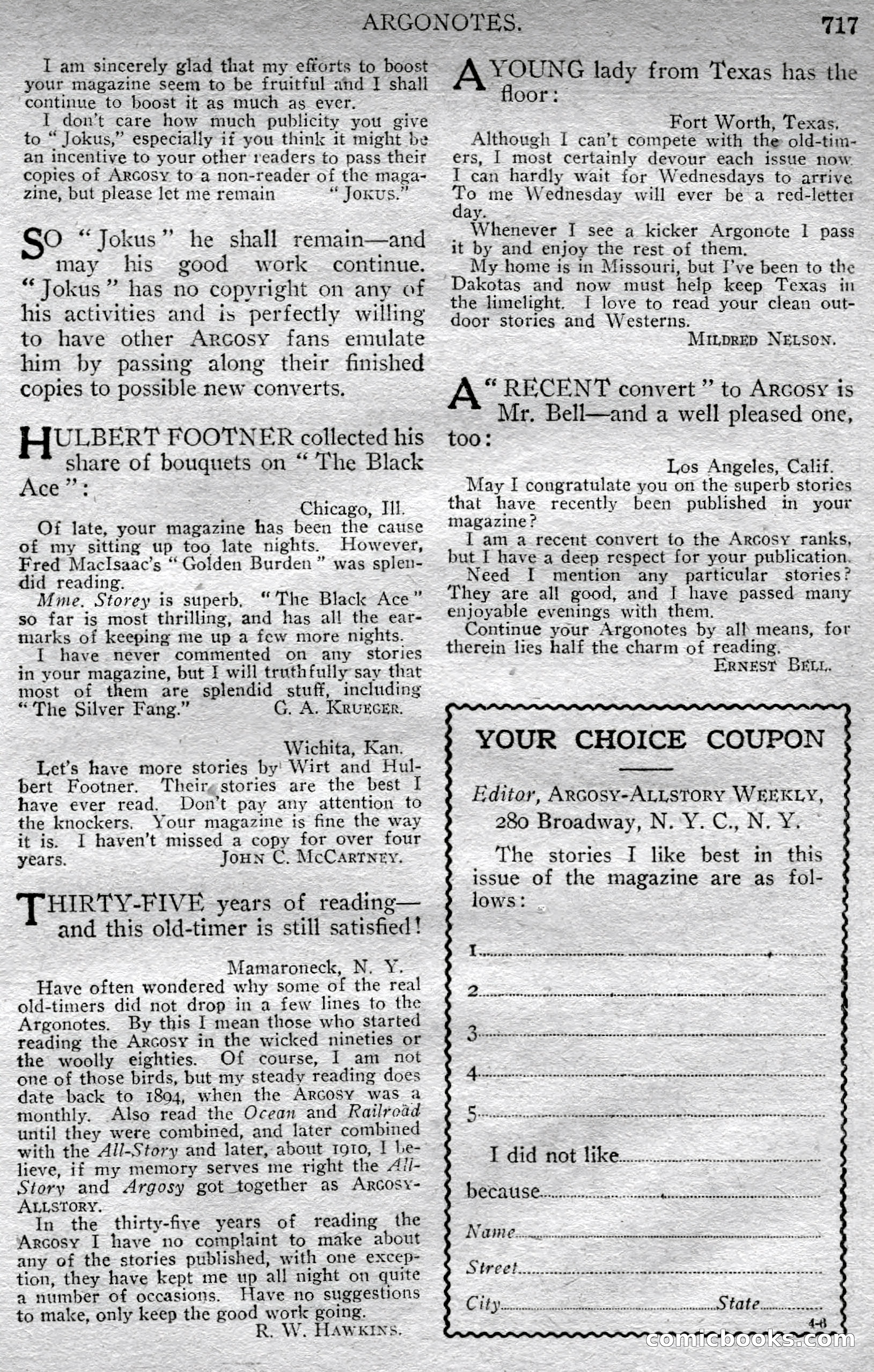 Argosy All-Story Weekly — page 151 of 164
