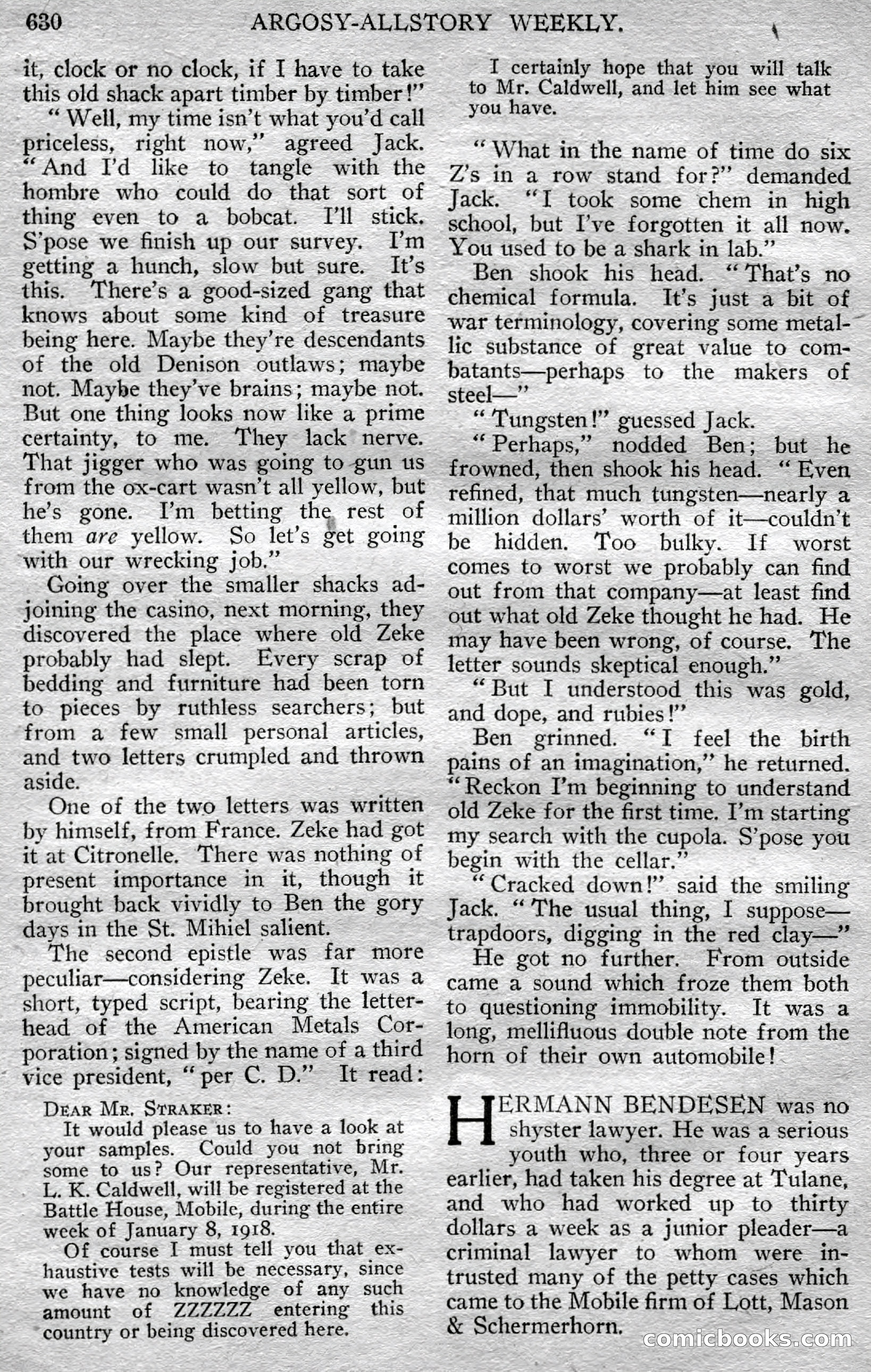 Argosy All-Story Weekly — page 56 of 148