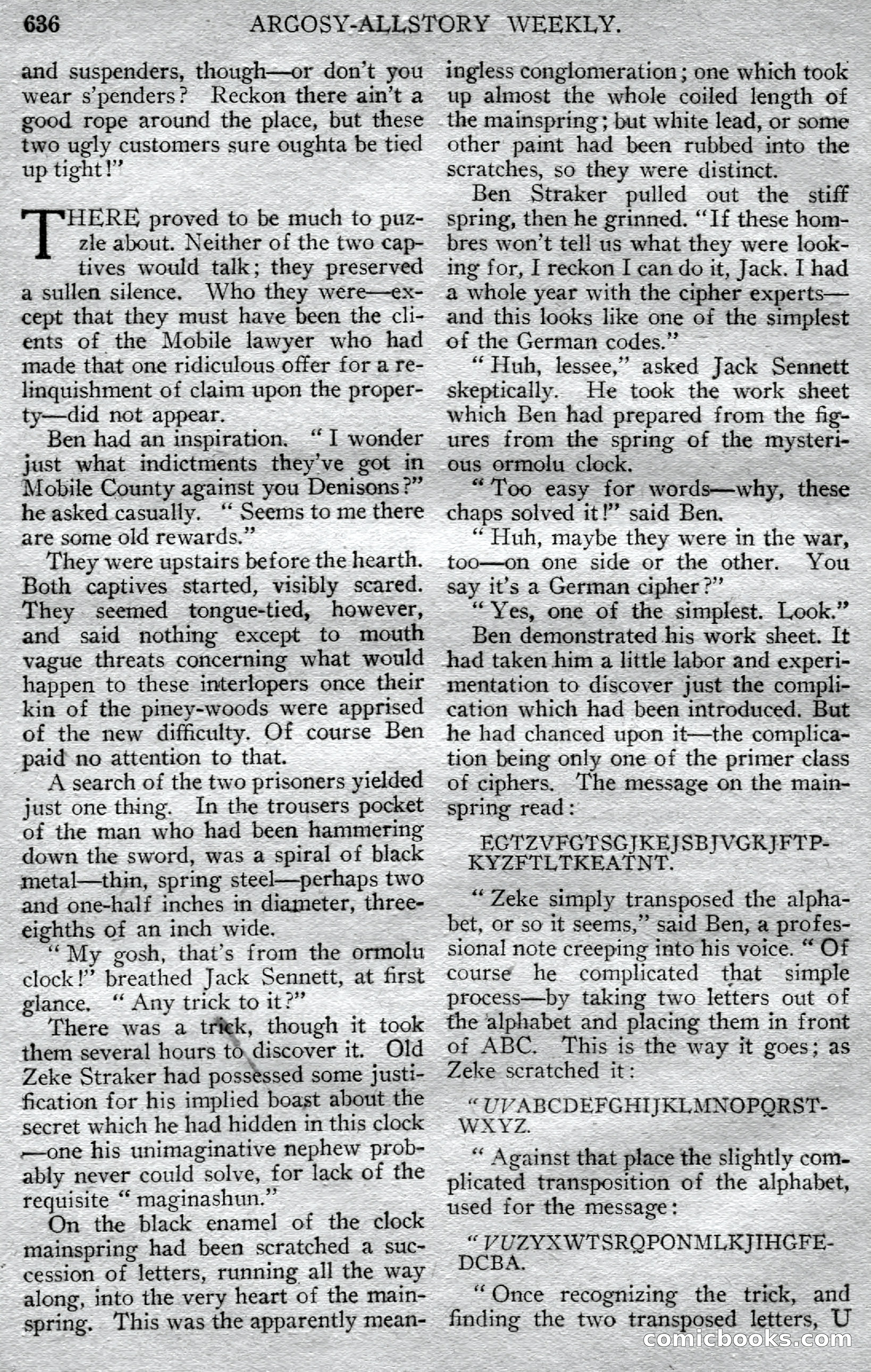 Argosy All-Story Weekly — page 62 of 148
