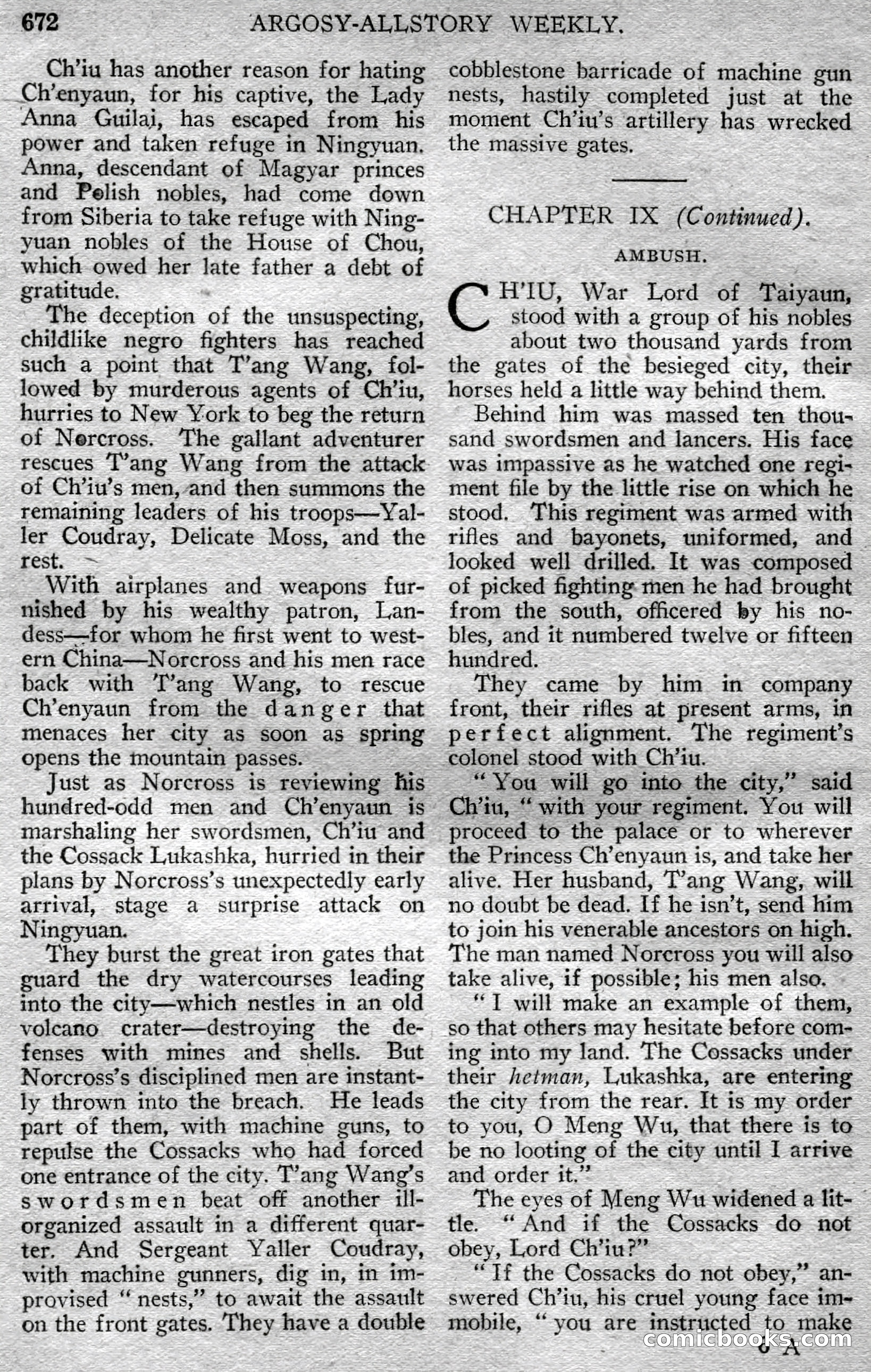 Argosy All-Story Weekly — page 98 of 148
