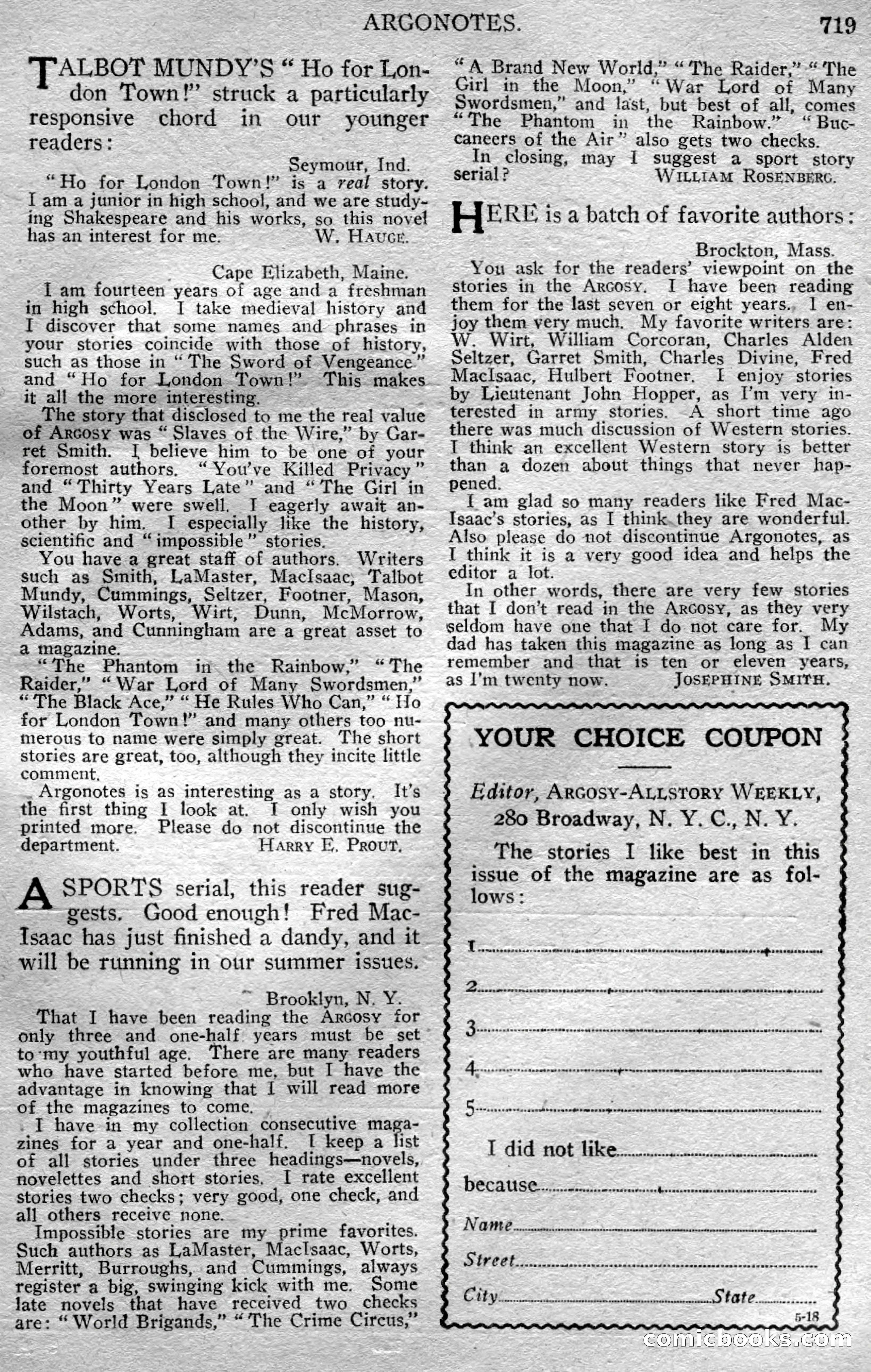 Argosy All-Story Weekly — page 145 of 148