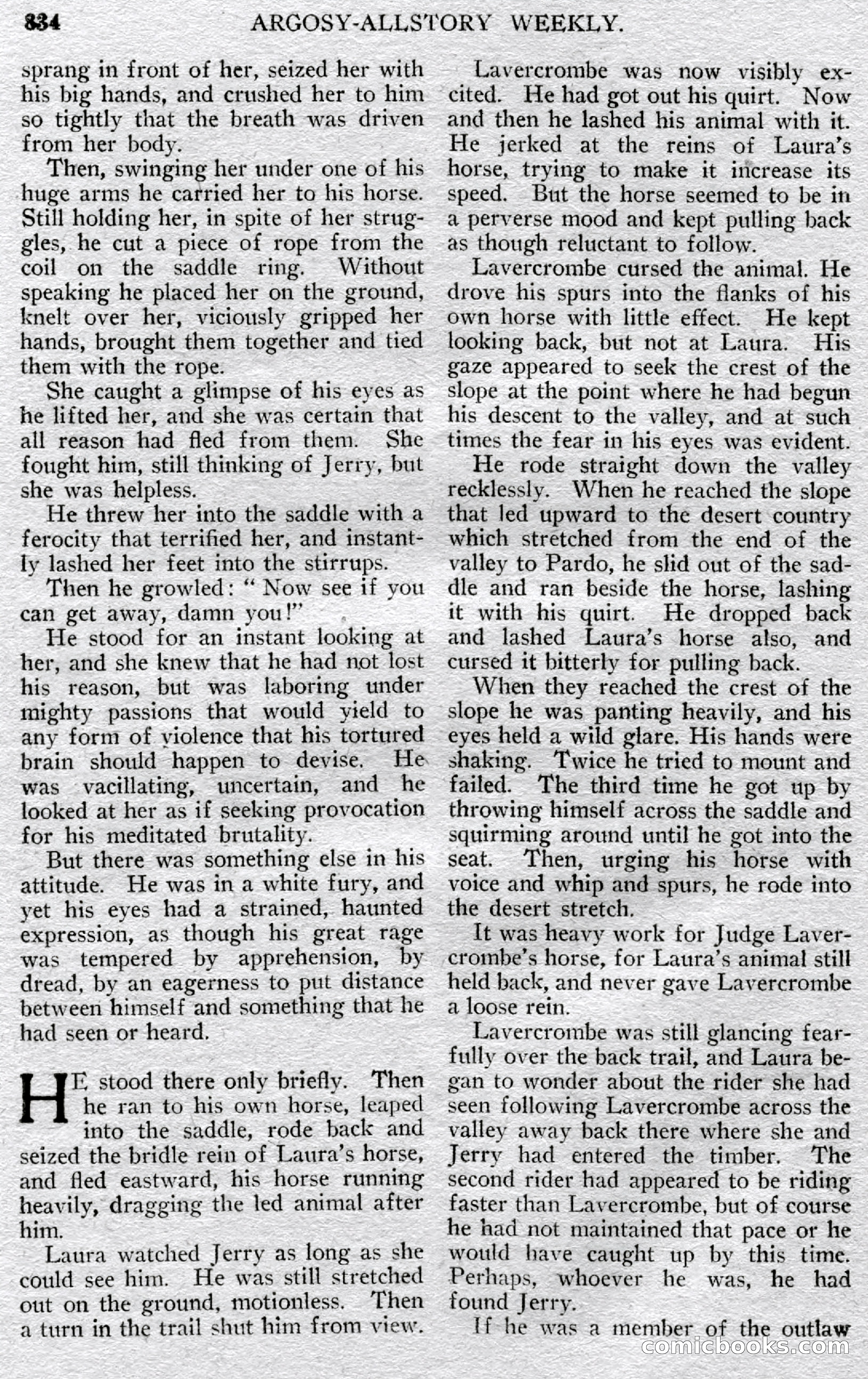Argosy All-Story Weekly, May 25, 1929 — page 116 of 148