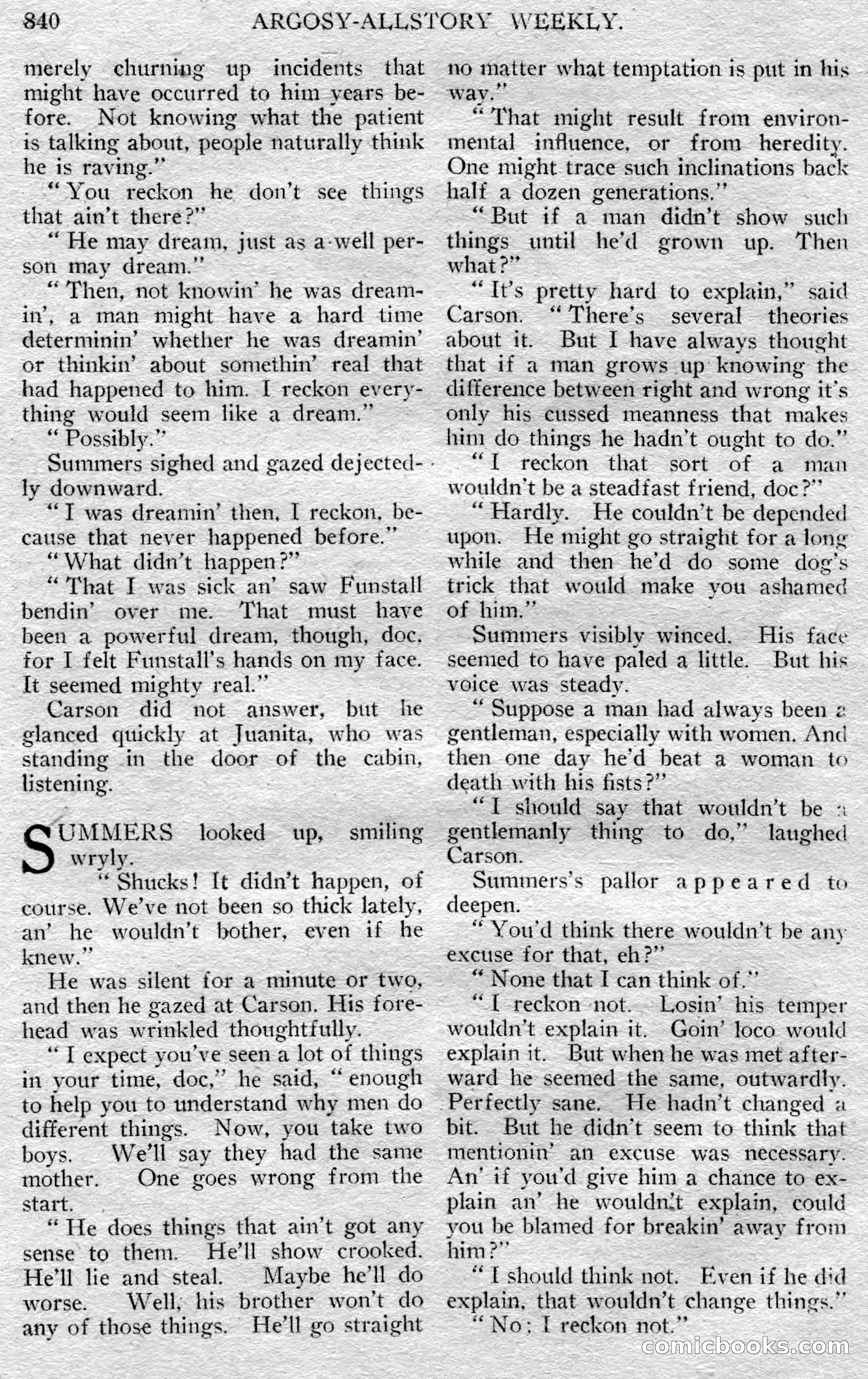 Argosy All-Story Weekly, May 25, 1929 — page 122 of 148