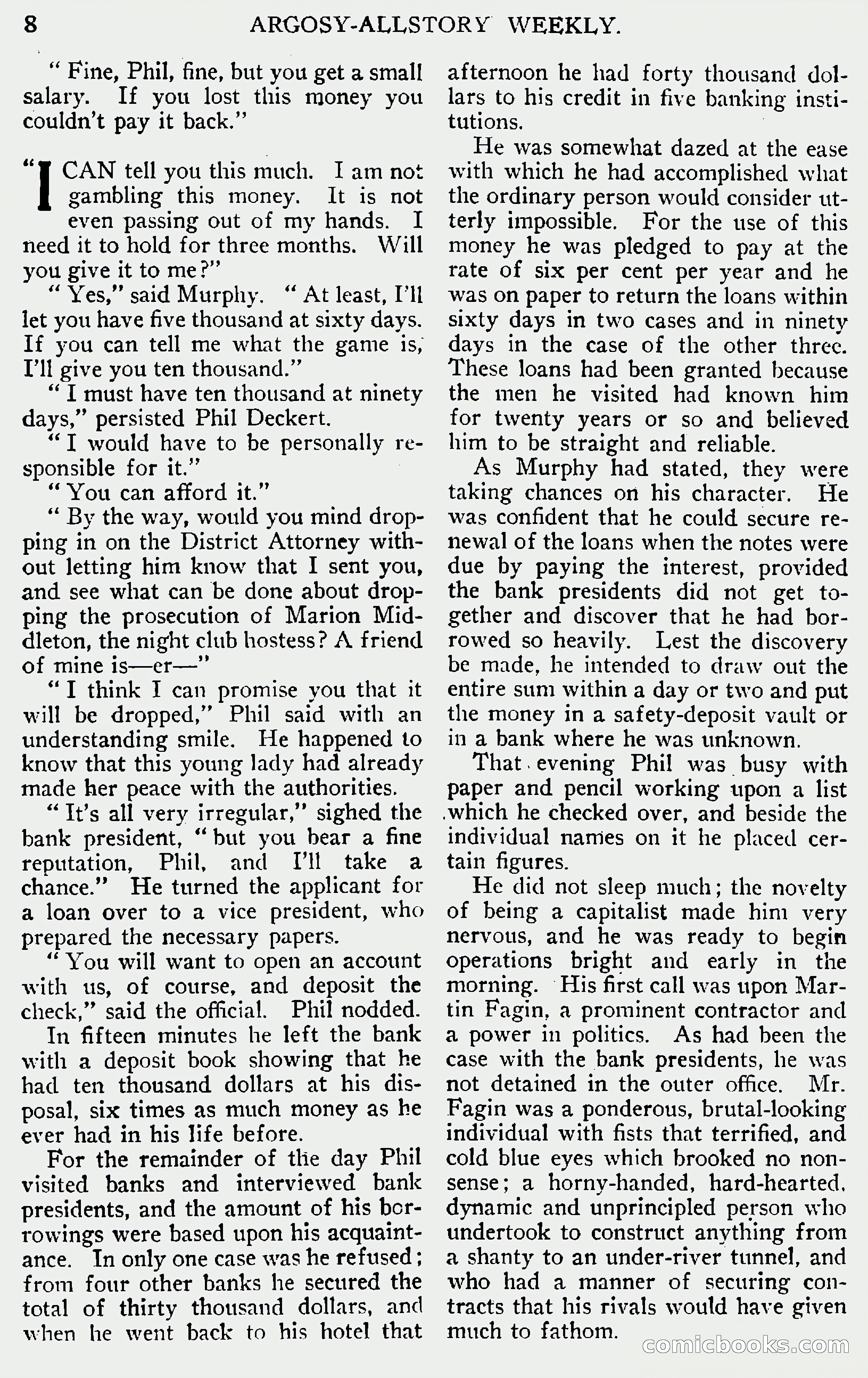 Argosy All-Story Weekly, June 1, 1929 — page 18 of 160
