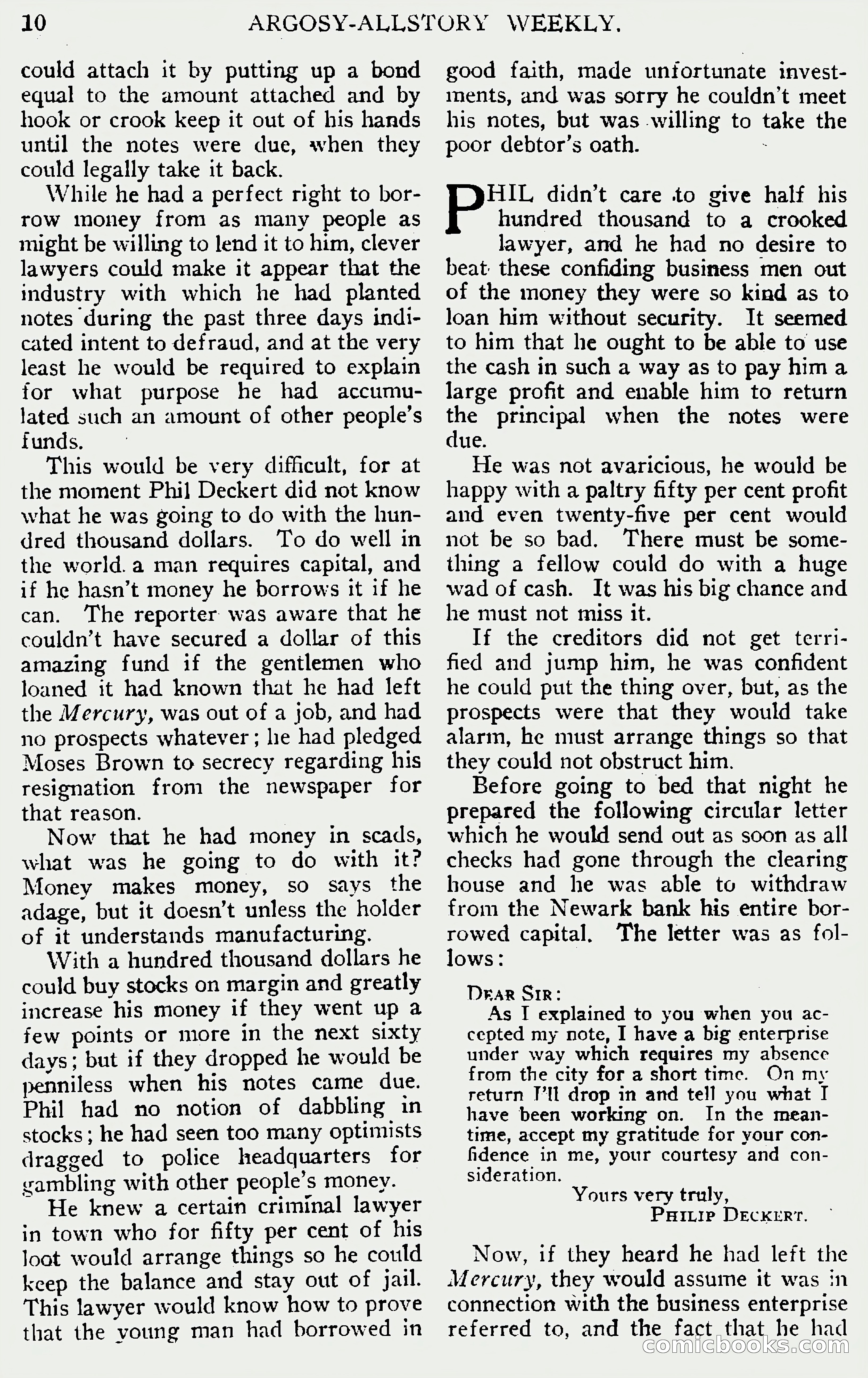 Argosy All-Story Weekly, June 1, 1929 — page 20 of 160