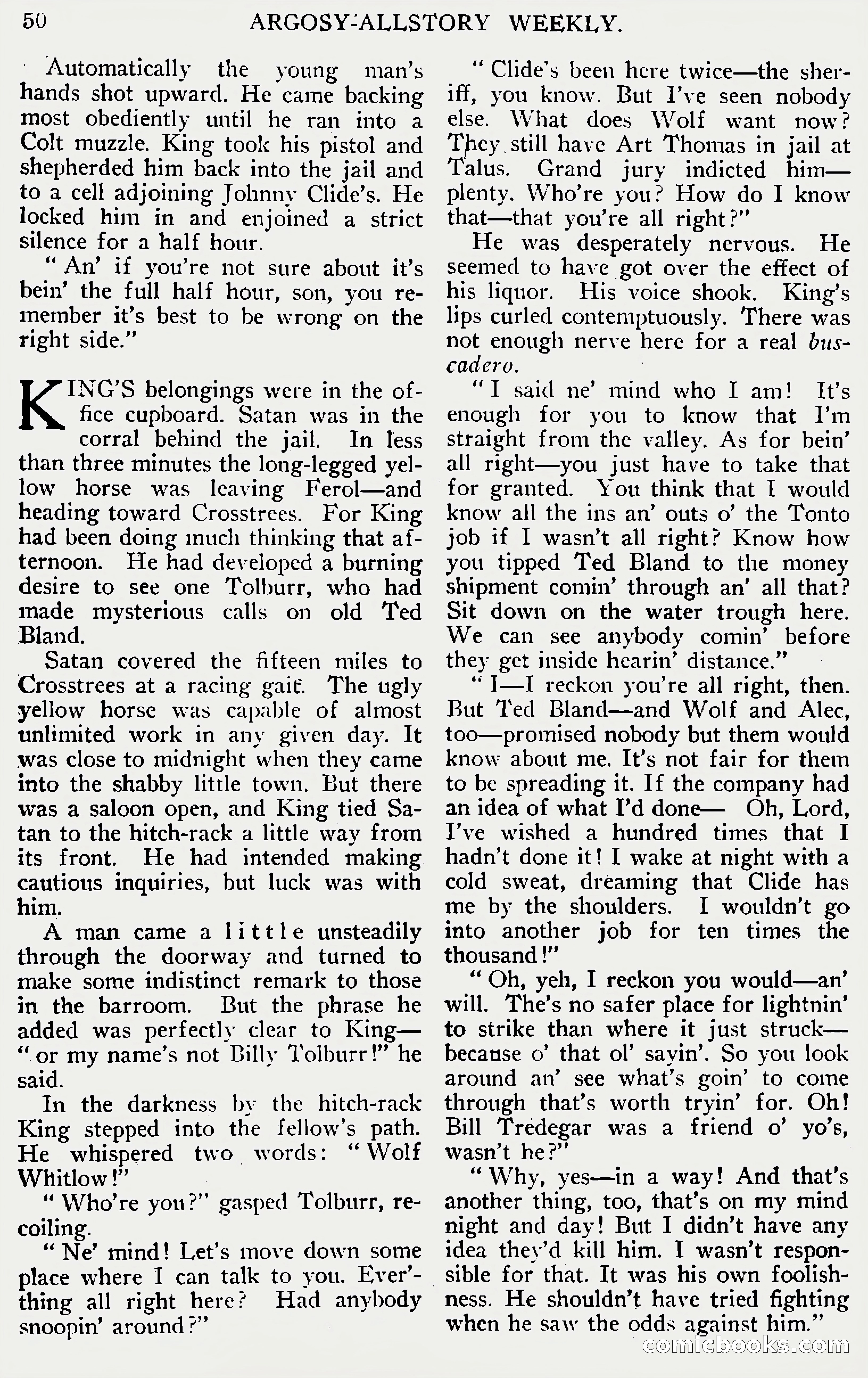 Argosy All-Story Weekly, June 1, 1929 — page 60 of 160
