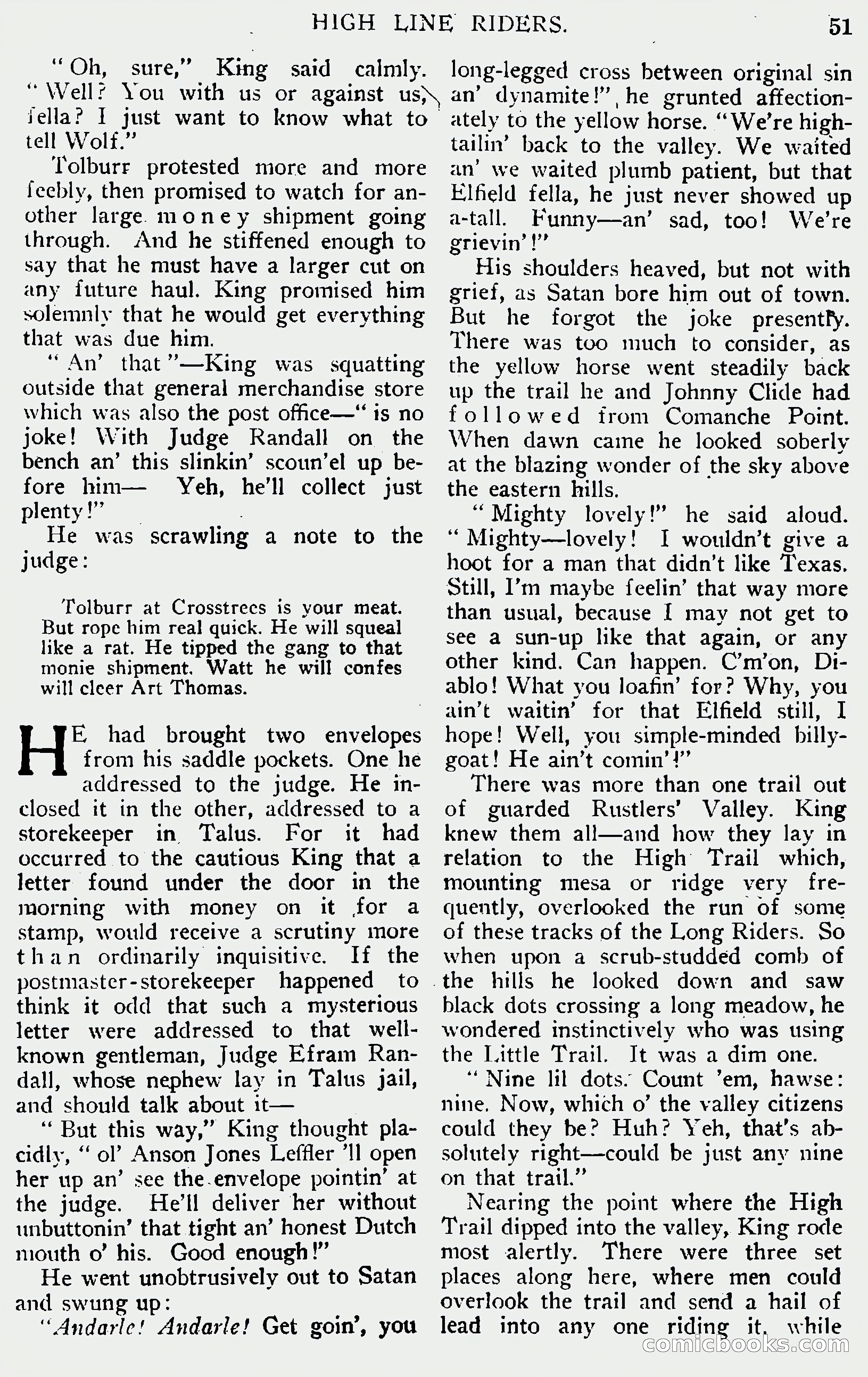 Argosy All-Story Weekly, June 1, 1929 — page 61 of 160