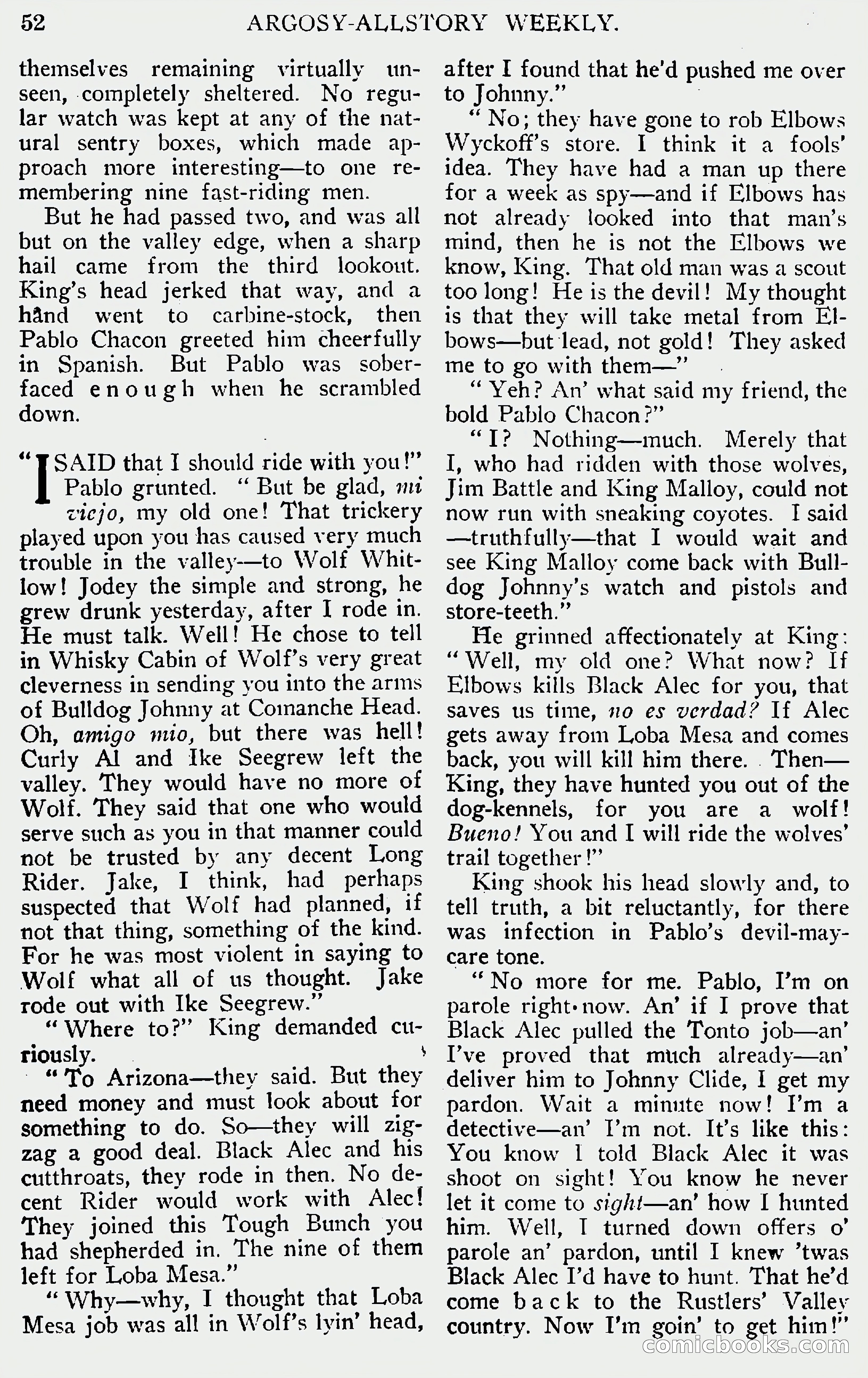 Argosy All-Story Weekly, June 1, 1929 — page 62 of 160